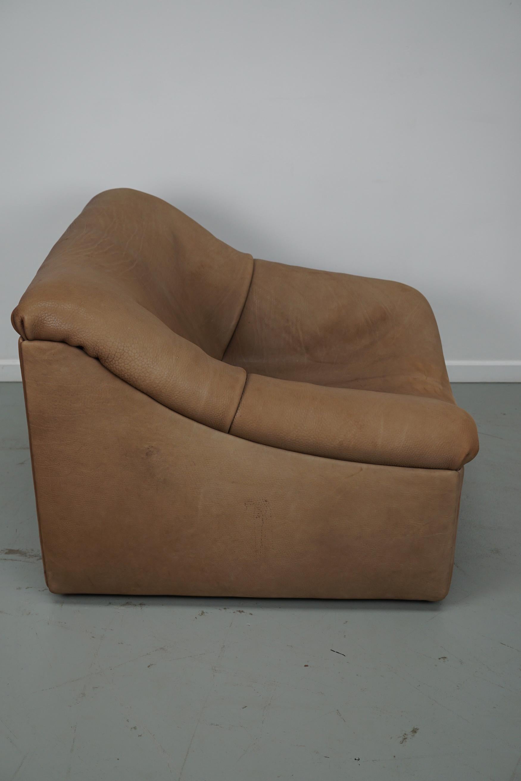 De Sede DS46 Tan / Beige Buffalo Leder-Loungesessel, Schweiz im Angebot 4