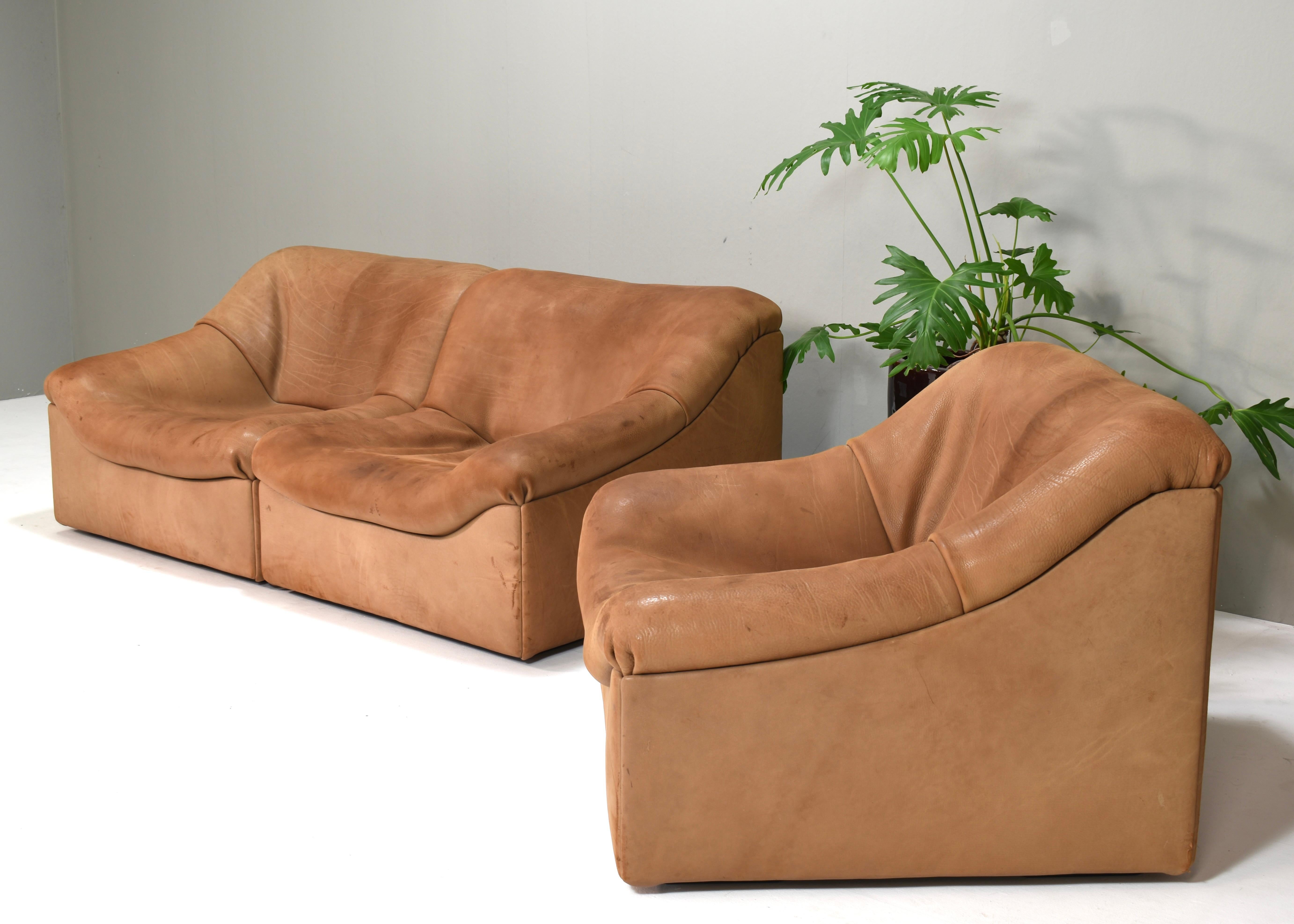 Poltrona De Sede DS46 Tan Buffalo Leather Lounge, Svizzera - 1976 in vendita 1