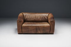 De Sede DS47 Bullhide Leather Sofa, Switzerland, 1970s