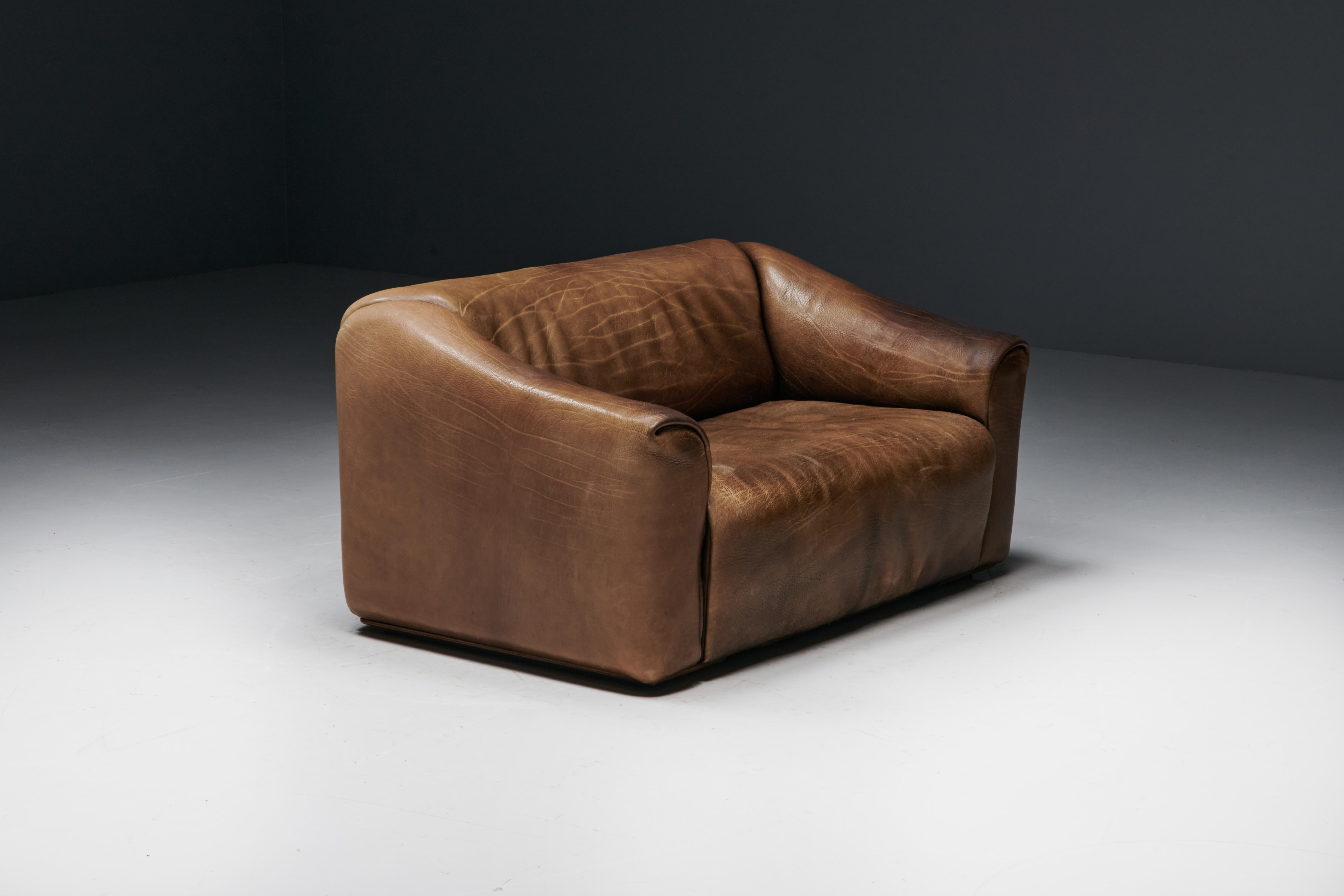 De Sede DS47 Bullhide-Leder-Sofa aus Leder, Schweiz, 1970er Jahre im Angebot 2