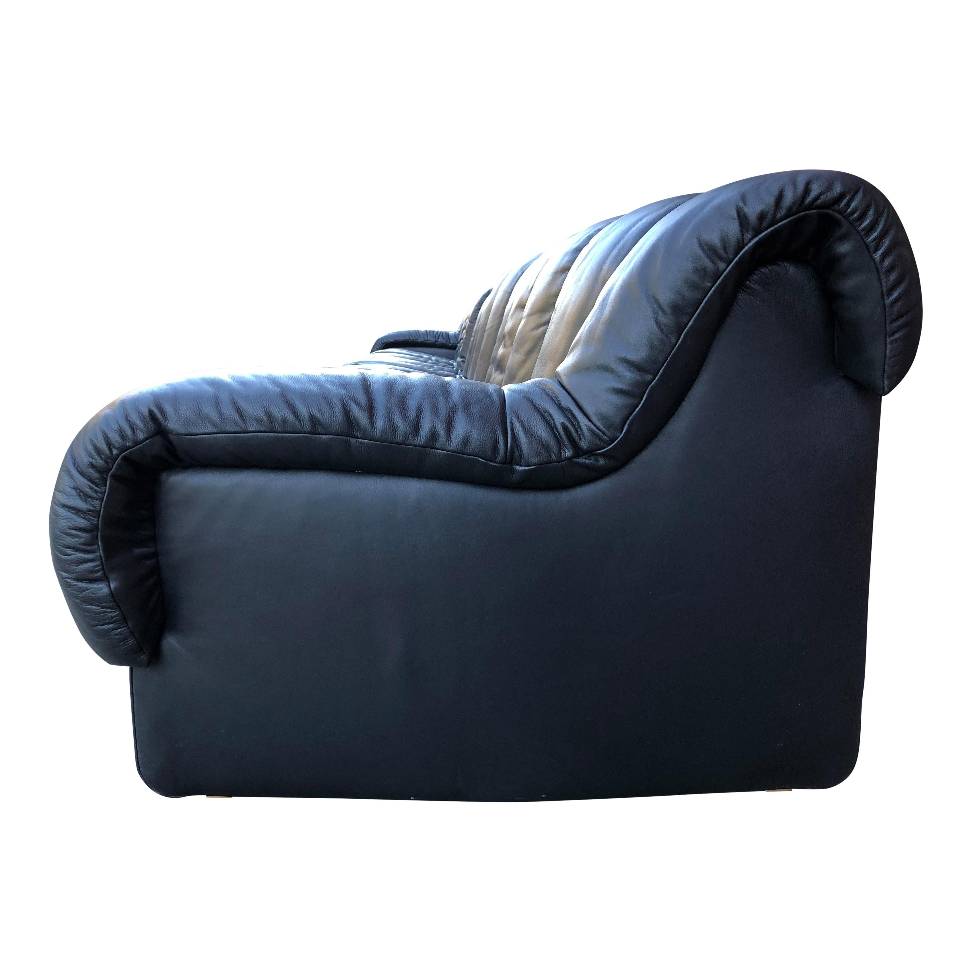 De Sede DS600 Non Stop Sofa aus schwarzem Leder:: 22 Elemente 1