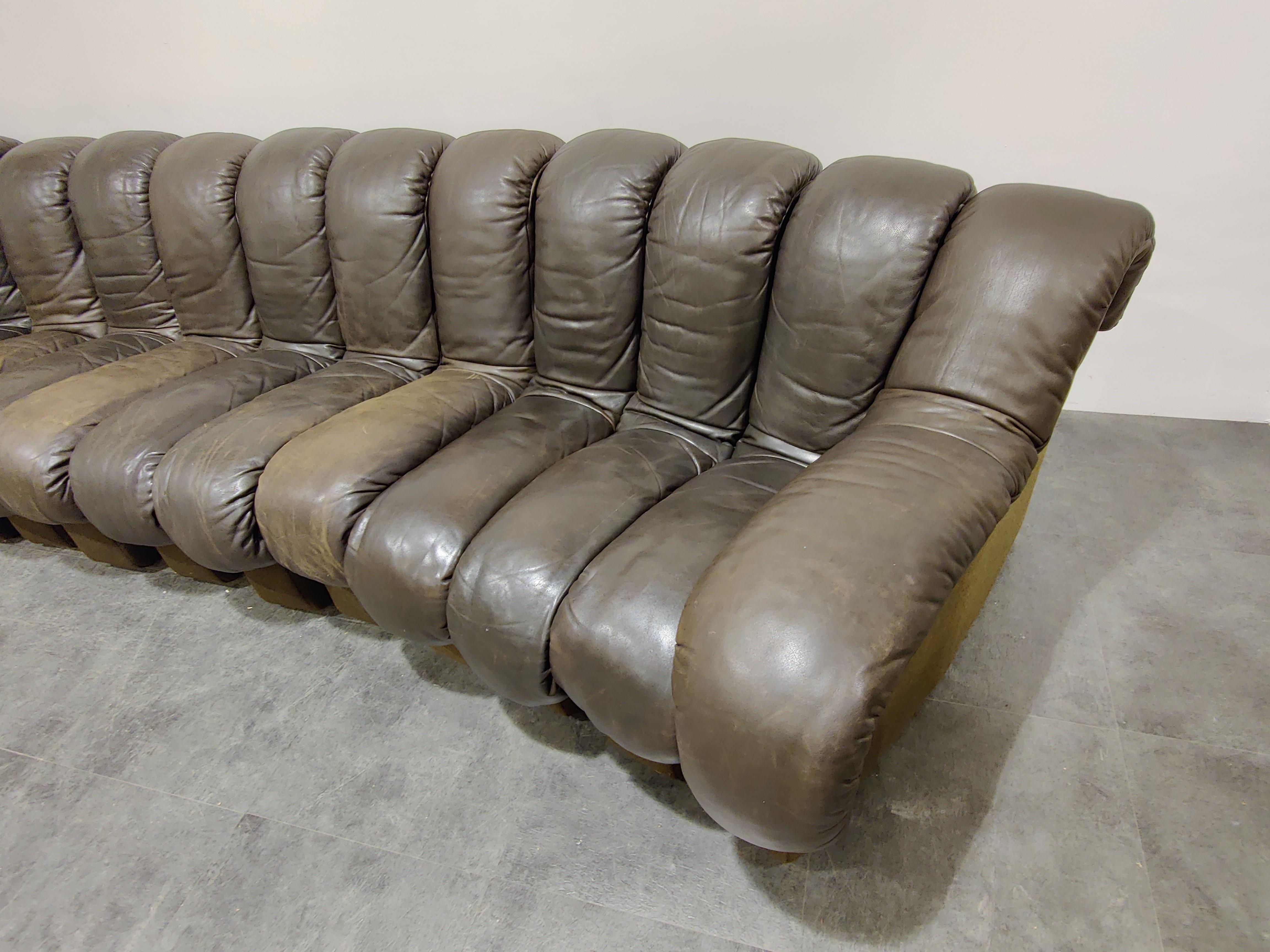 De Sede DS600 Sofa in Brown Leather, 1970s In Good Condition In HEVERLEE, BE