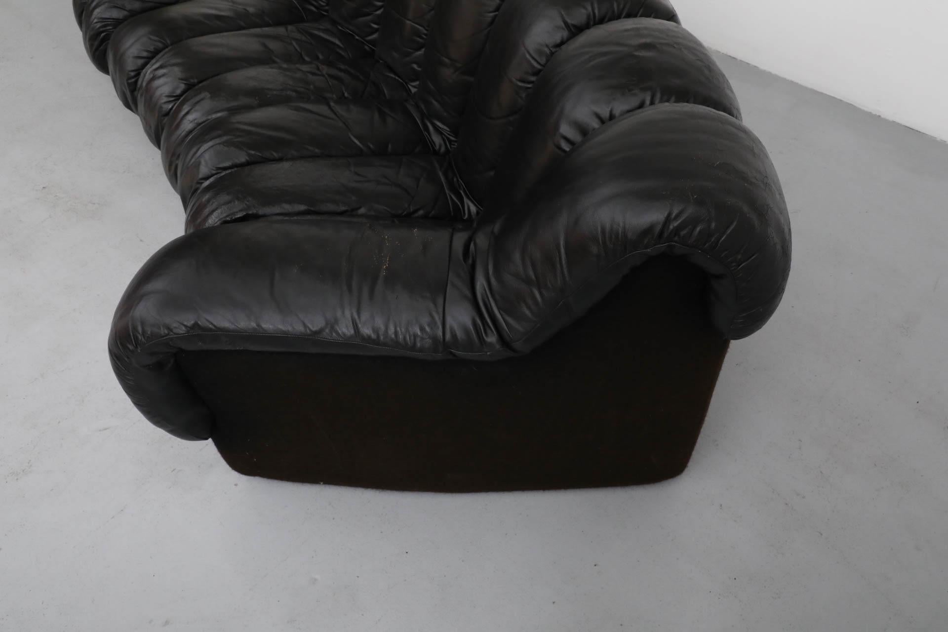 De Sede DS600 Ueli Berger Schwarzes 14teiliges Sofa „ Non-Stop“ aus Leder 8
