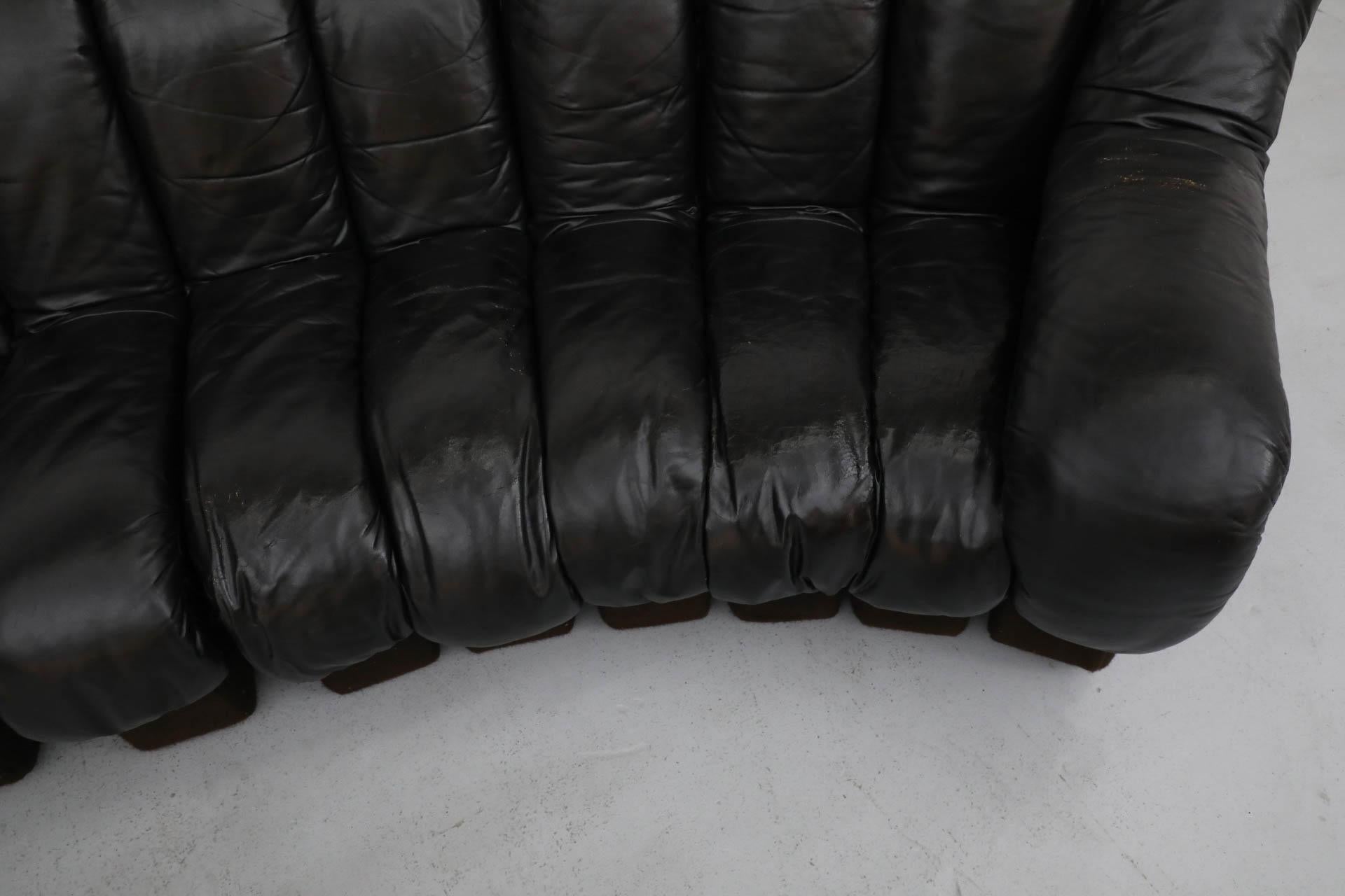 De Sede DS600 Ueli Berger Schwarzes 14teiliges Sofa „ Non-Stop“ aus Leder 9