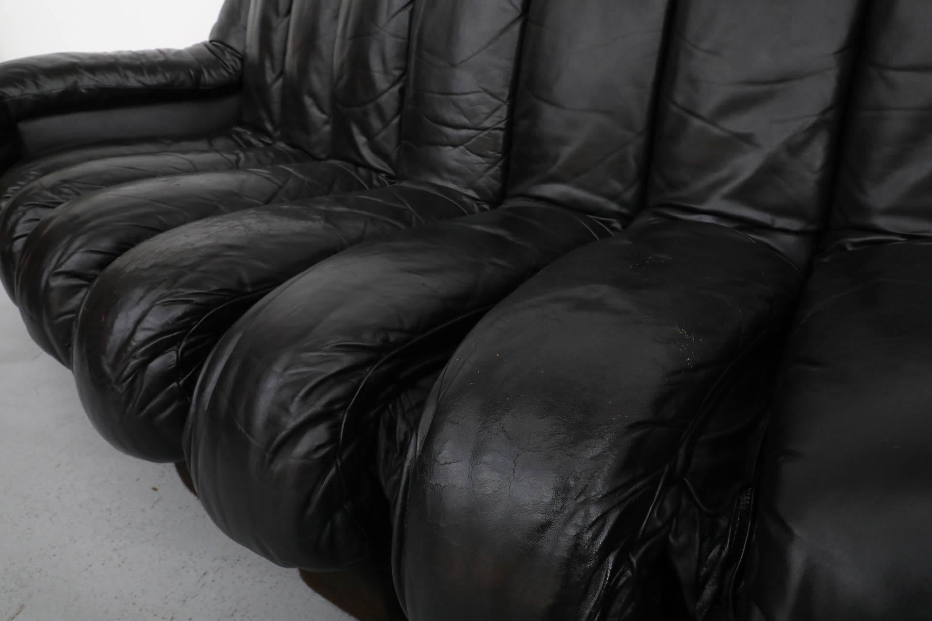 De Sede DS600 Ueli Berger Schwarzes 14teiliges Sofa „ Non-Stop“ aus Leder 13