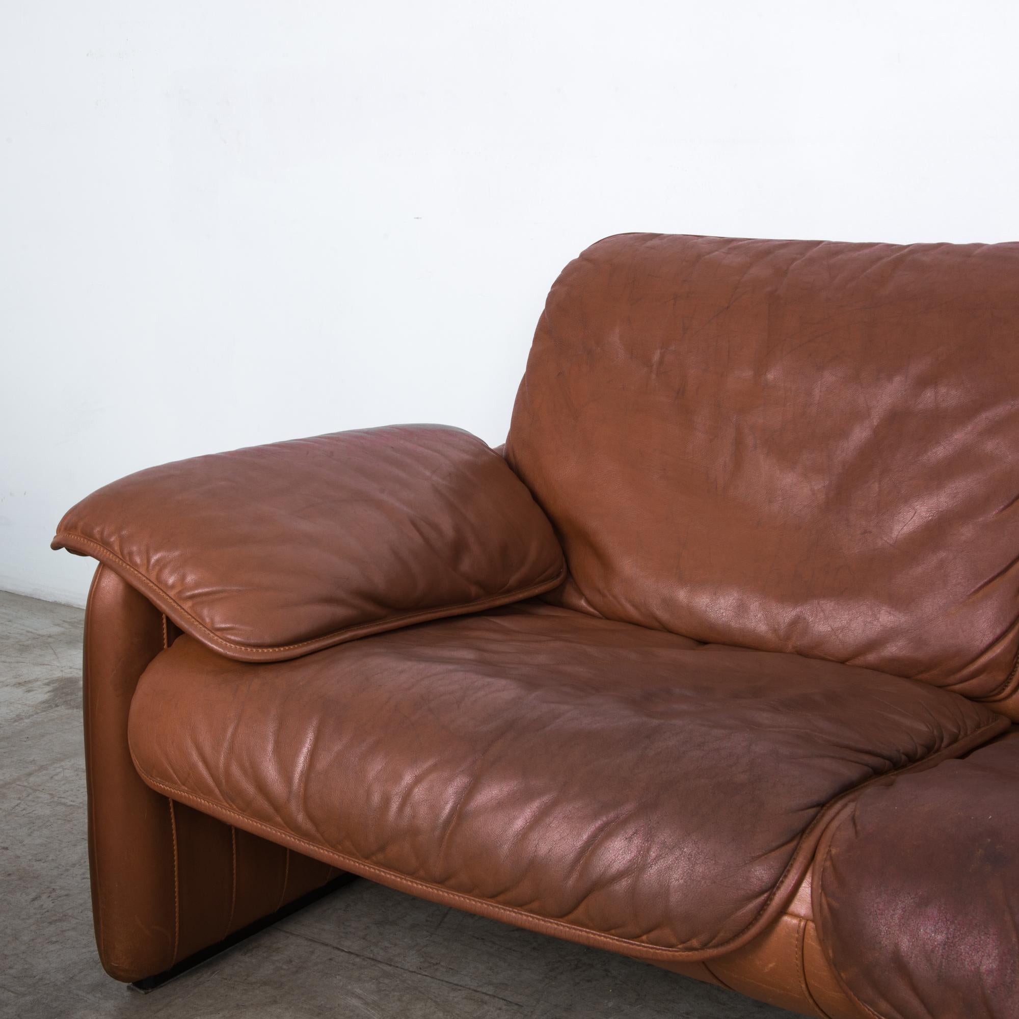 De Sede DS61 Brown Leather Sofa Set, Set of Three 2