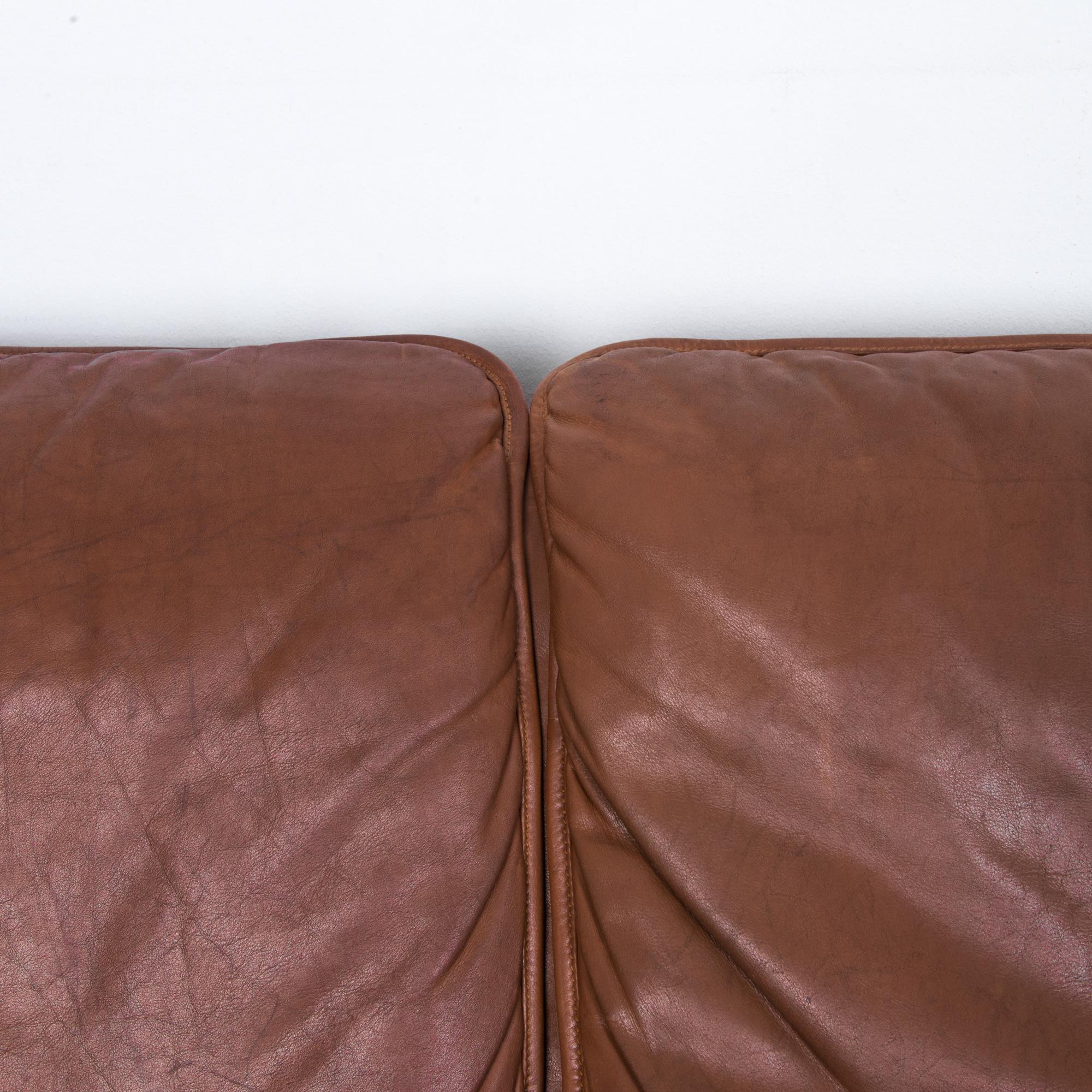 De Sede DS61 Brown Leather Sofa Set, Set of Three 4