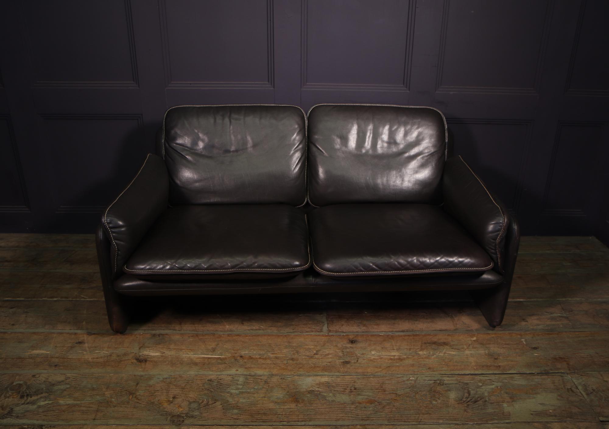 De Sede DS61 Two seat Sofa in Brown leather In Good Condition In Paddock Wood Tonbridge, GB