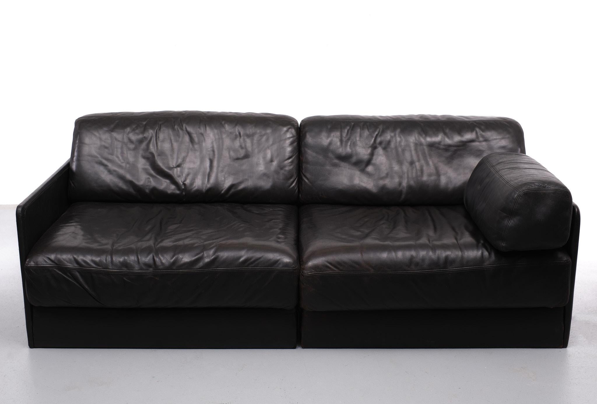 Leather De Sede DS76 Sofa, Bed, 1970s, Switzerland