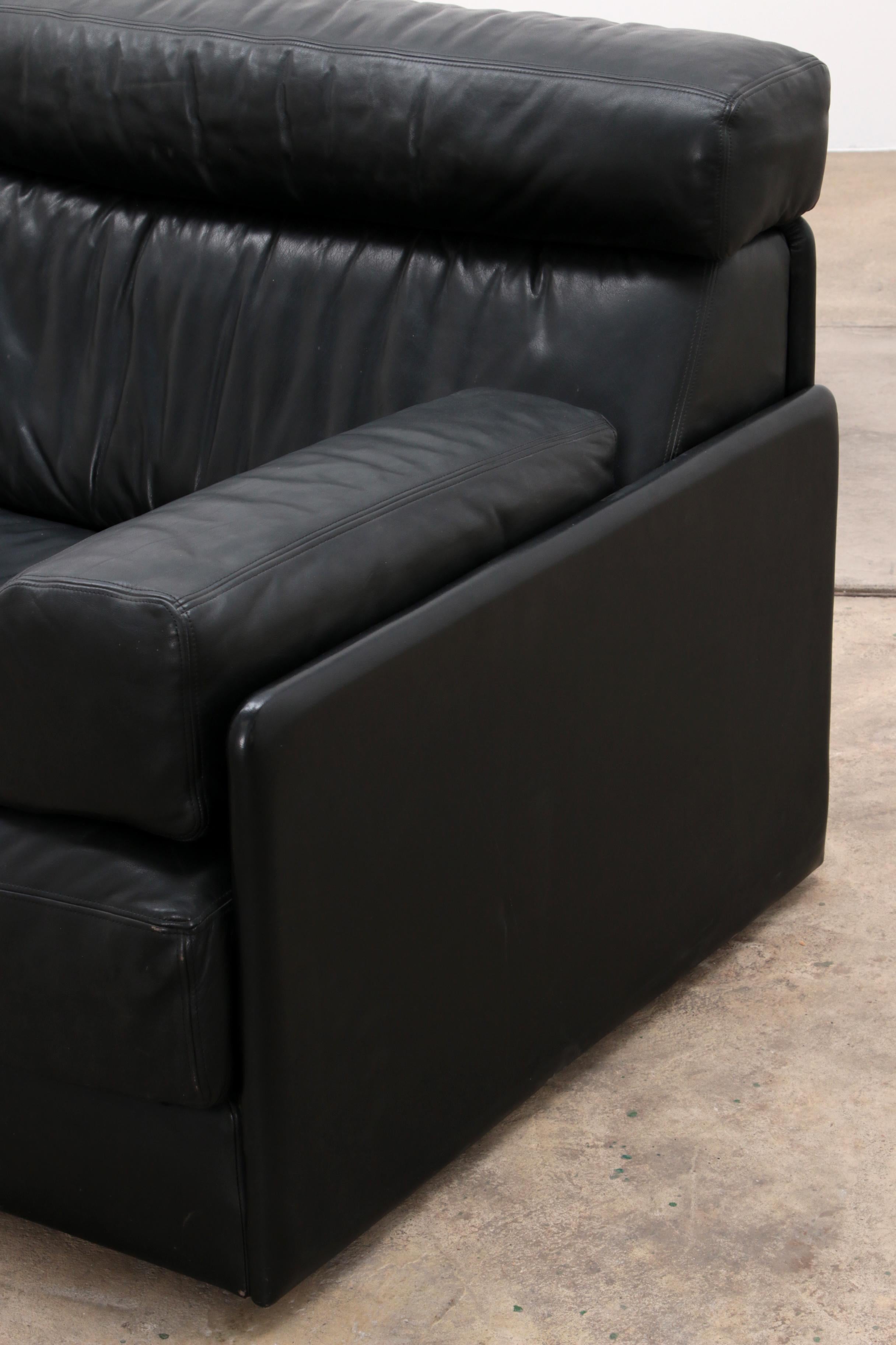 De Sede DS76 Sofa Bed in Black Upholstery by De Sede Design Team 4