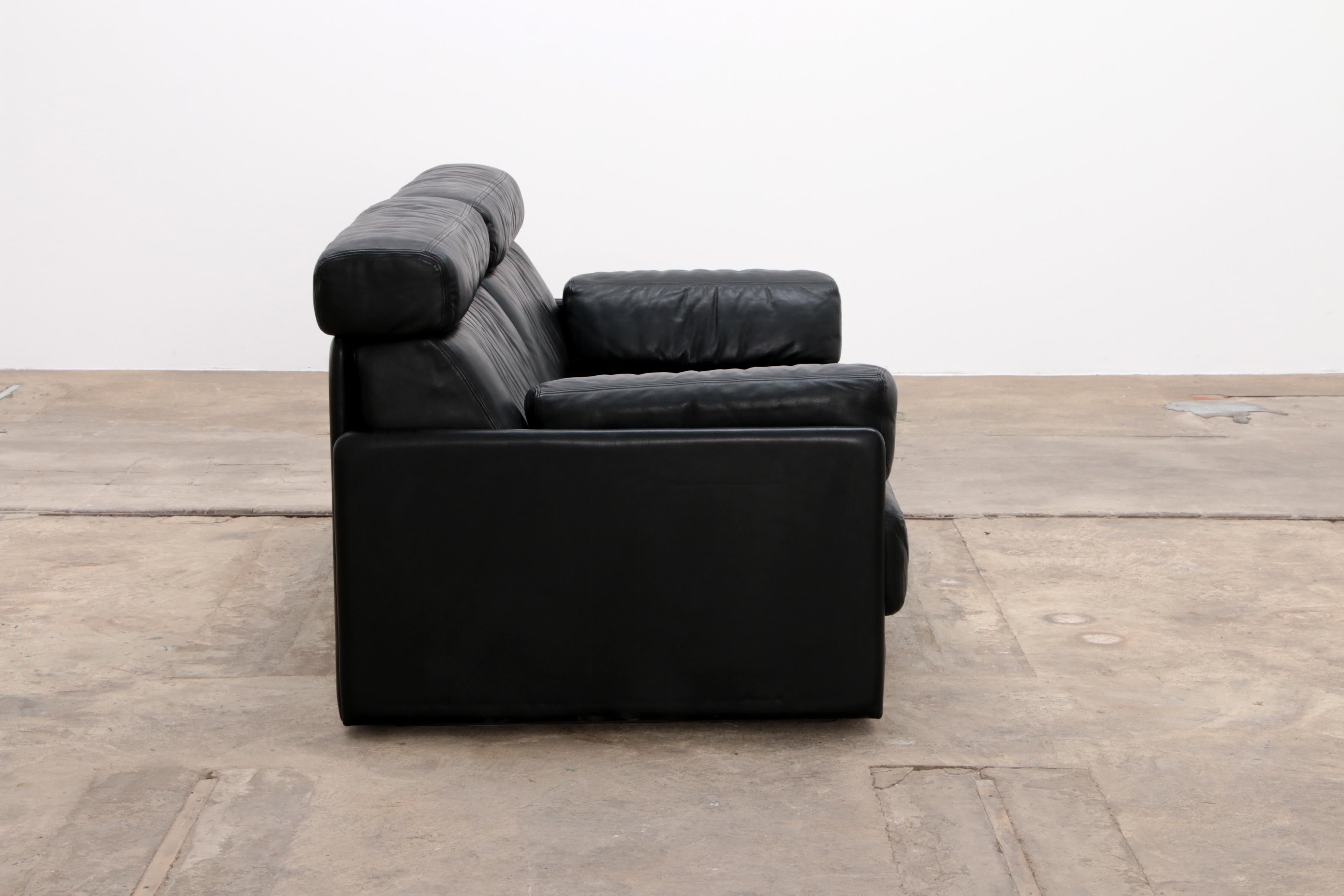 Late 20th Century De Sede DS76 Sofa Bed in Black Upholstery by De Sede Design Team