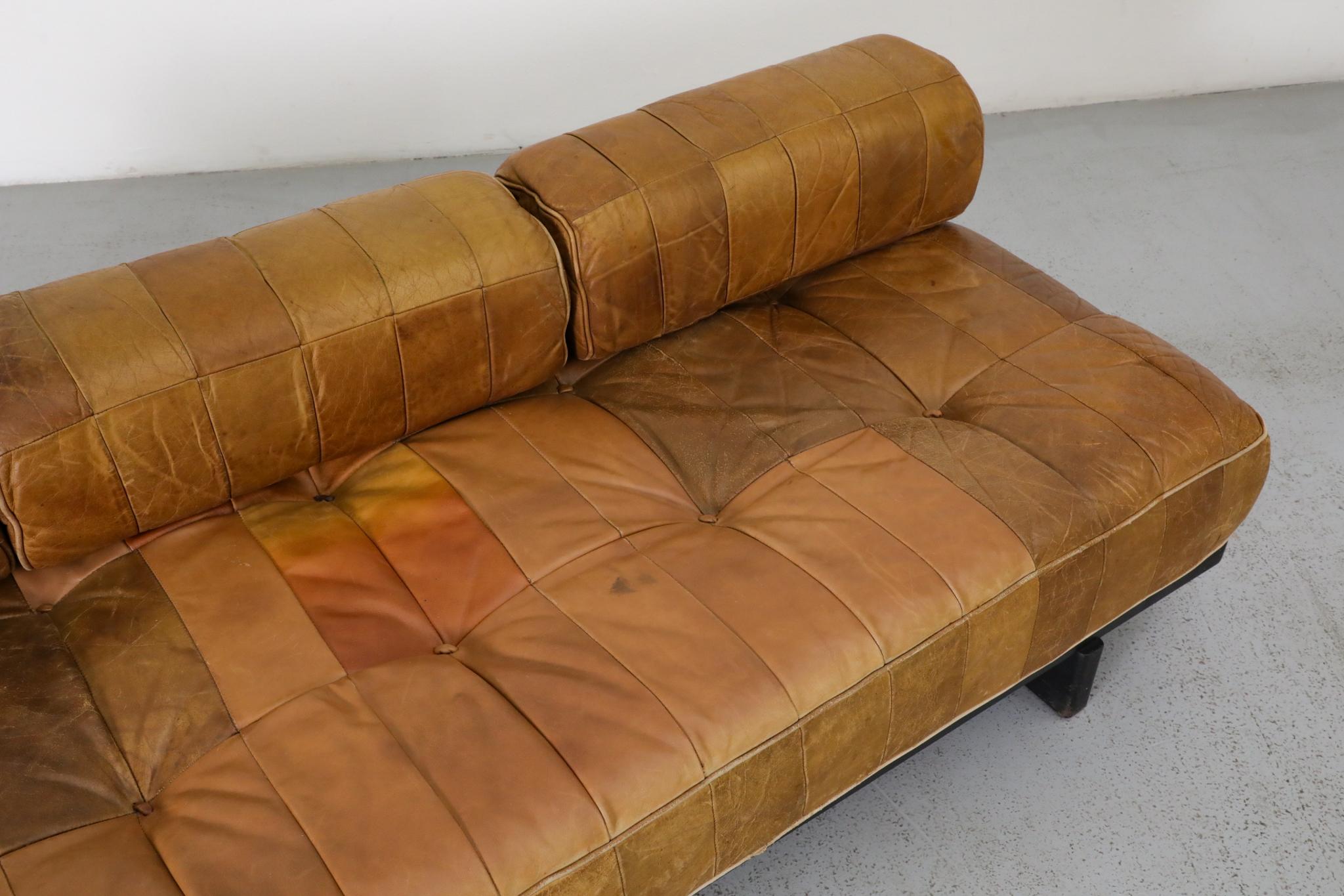 De Sede DS80 Sofá cama o sofá pequeño de cuero, 1970 6