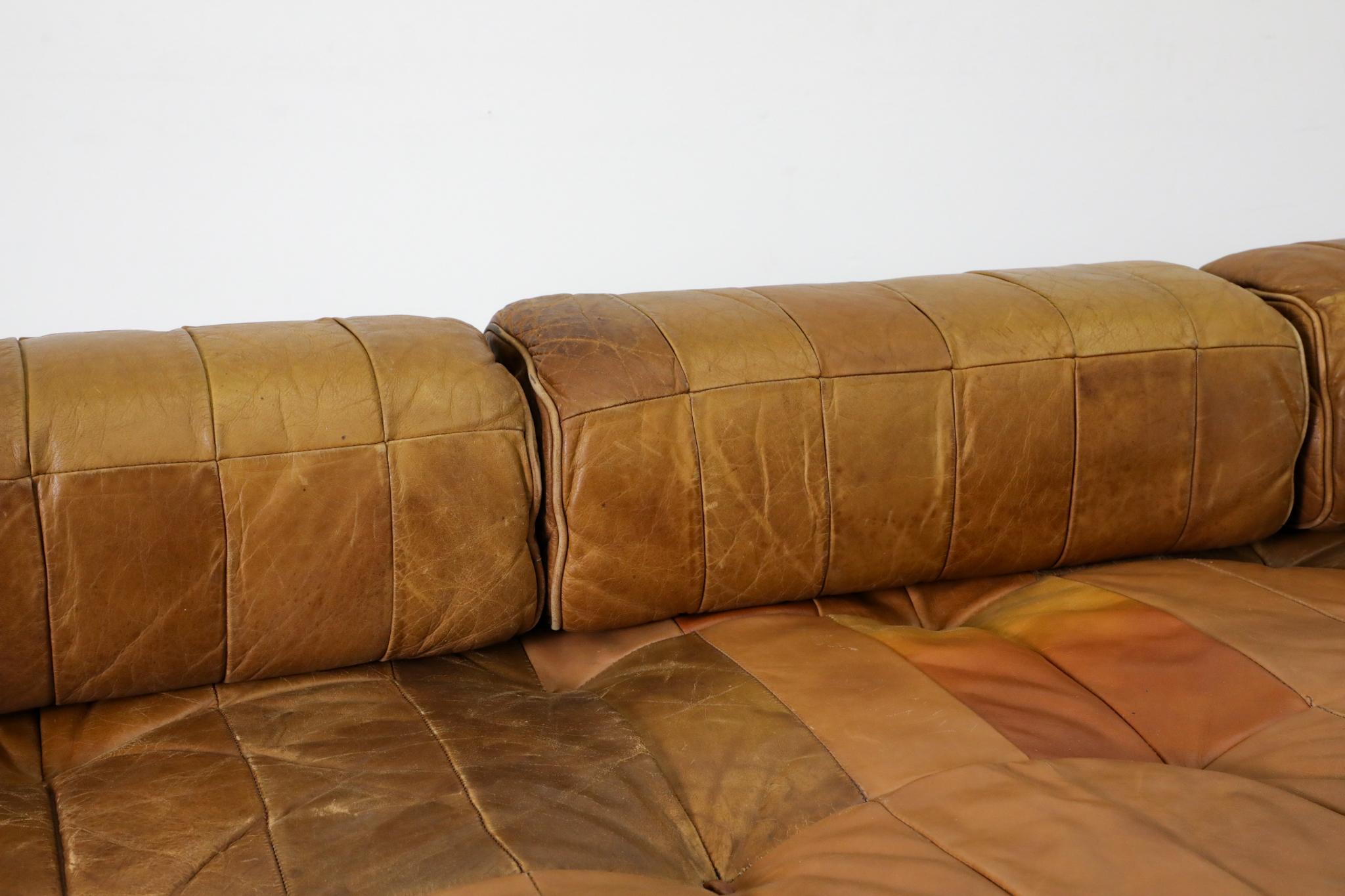De Sede DS80 Sofá cama o sofá pequeño de cuero, 1970 7