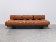 De Sede 'DS80' Patchwork Leather Sofa Daybed with Matching Pouf, 1970s