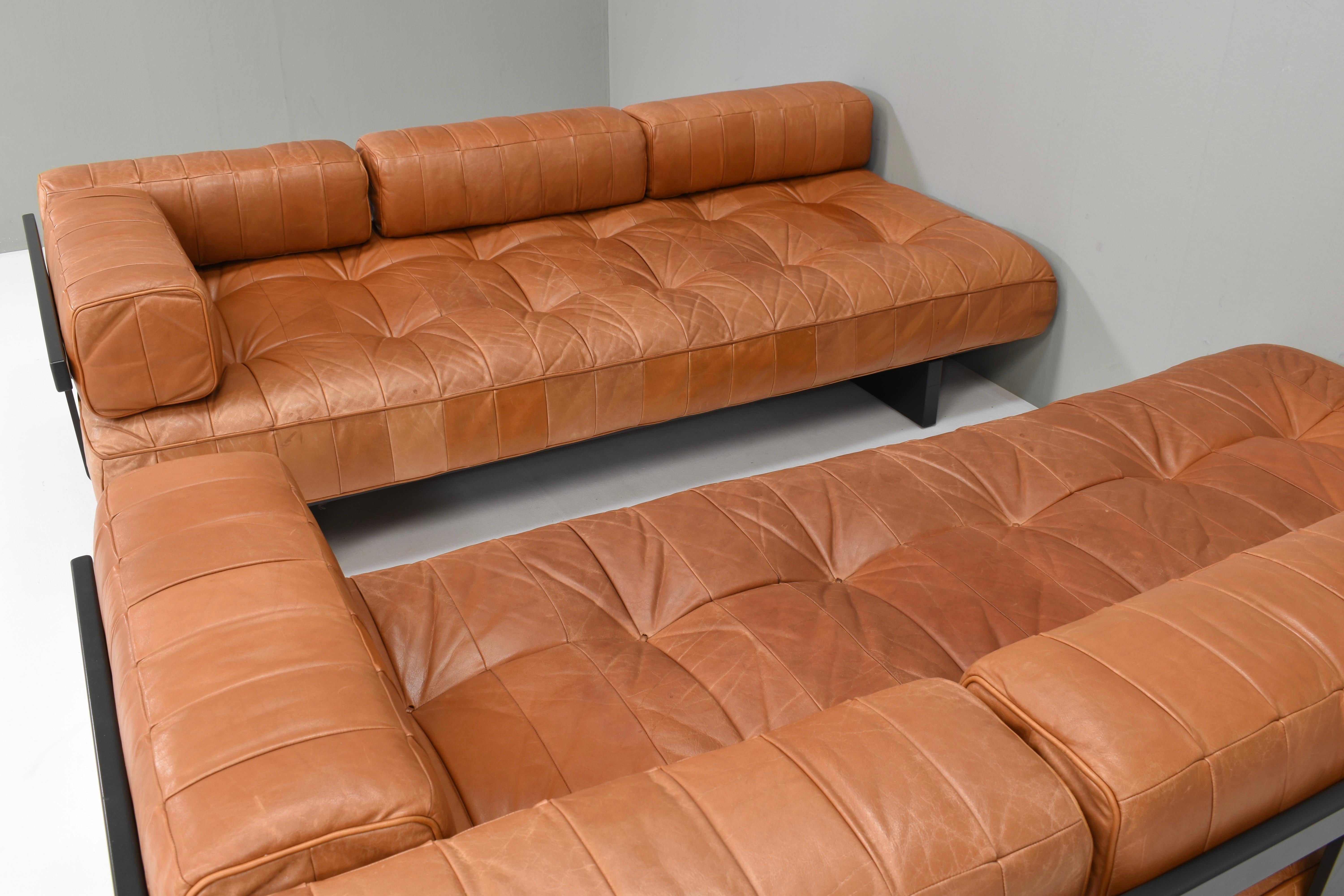 De Sede DS80 Tagesbett Sofas aus cognacbraunem Leder in Cognacbraun - Schweiz, 1970er Jahre im Angebot 4