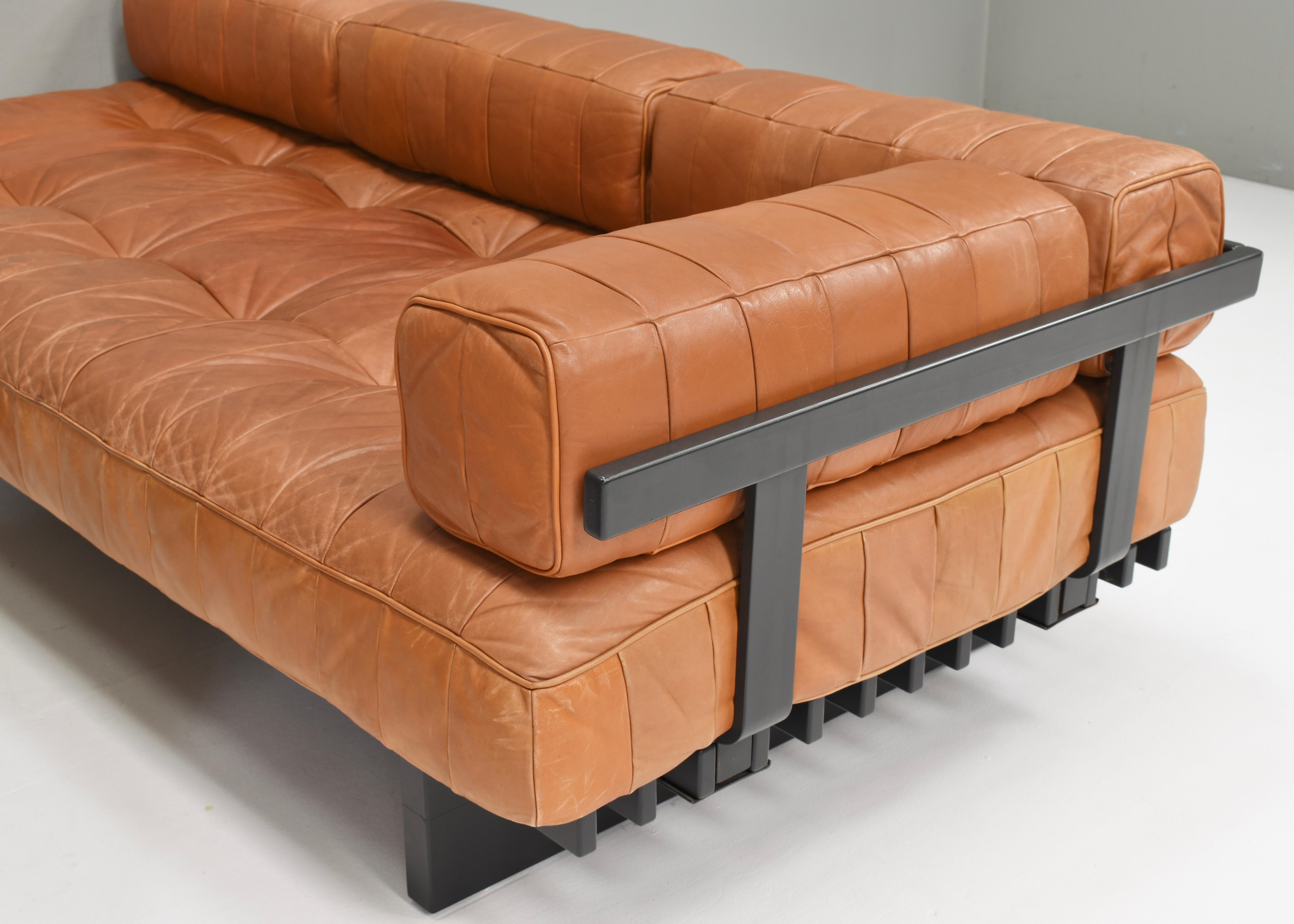 De Sede DS80 Tagesbett Sofas aus cognacbraunem Leder in Cognacbraun - Schweiz, 1970er Jahre im Angebot 10