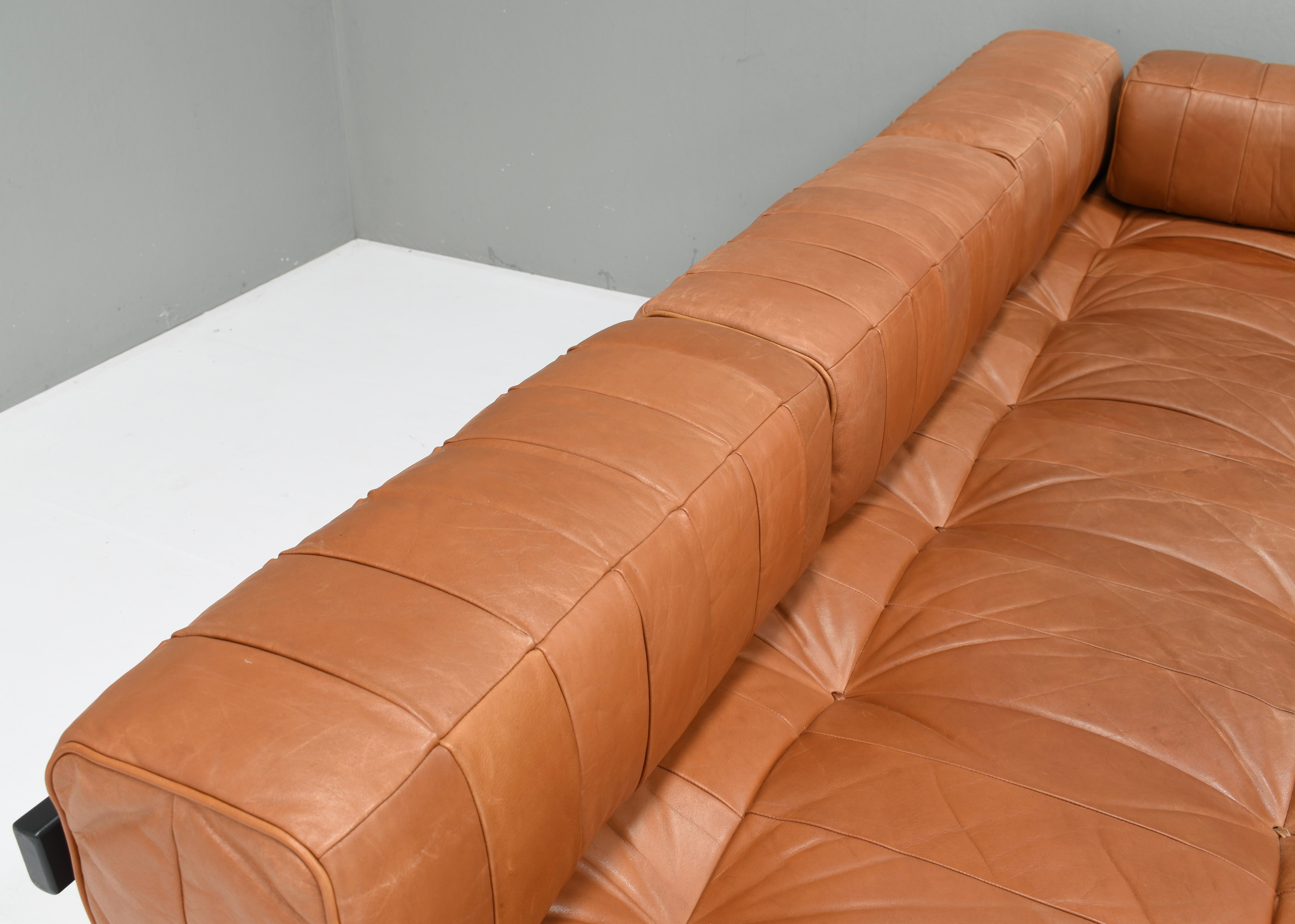 De Sede DS80 Tagesbett Sofas aus cognacbraunem Leder in Cognacbraun - Schweiz, 1970er Jahre im Angebot 12