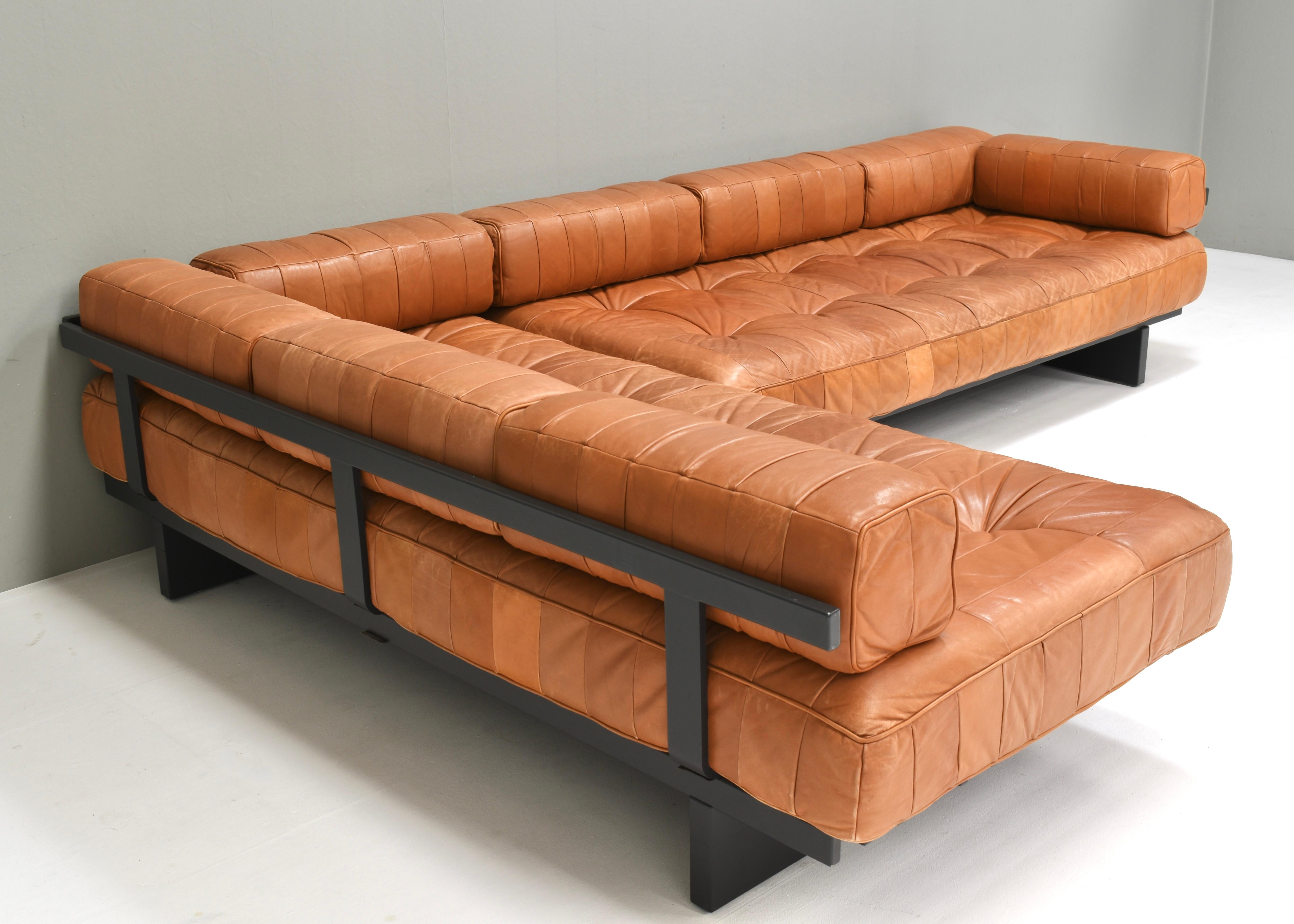 De Sede DS80 Tagesbett Sofas aus cognacbraunem Leder in Cognacbraun - Schweiz, 1970er Jahre (Schweizerisch) im Angebot