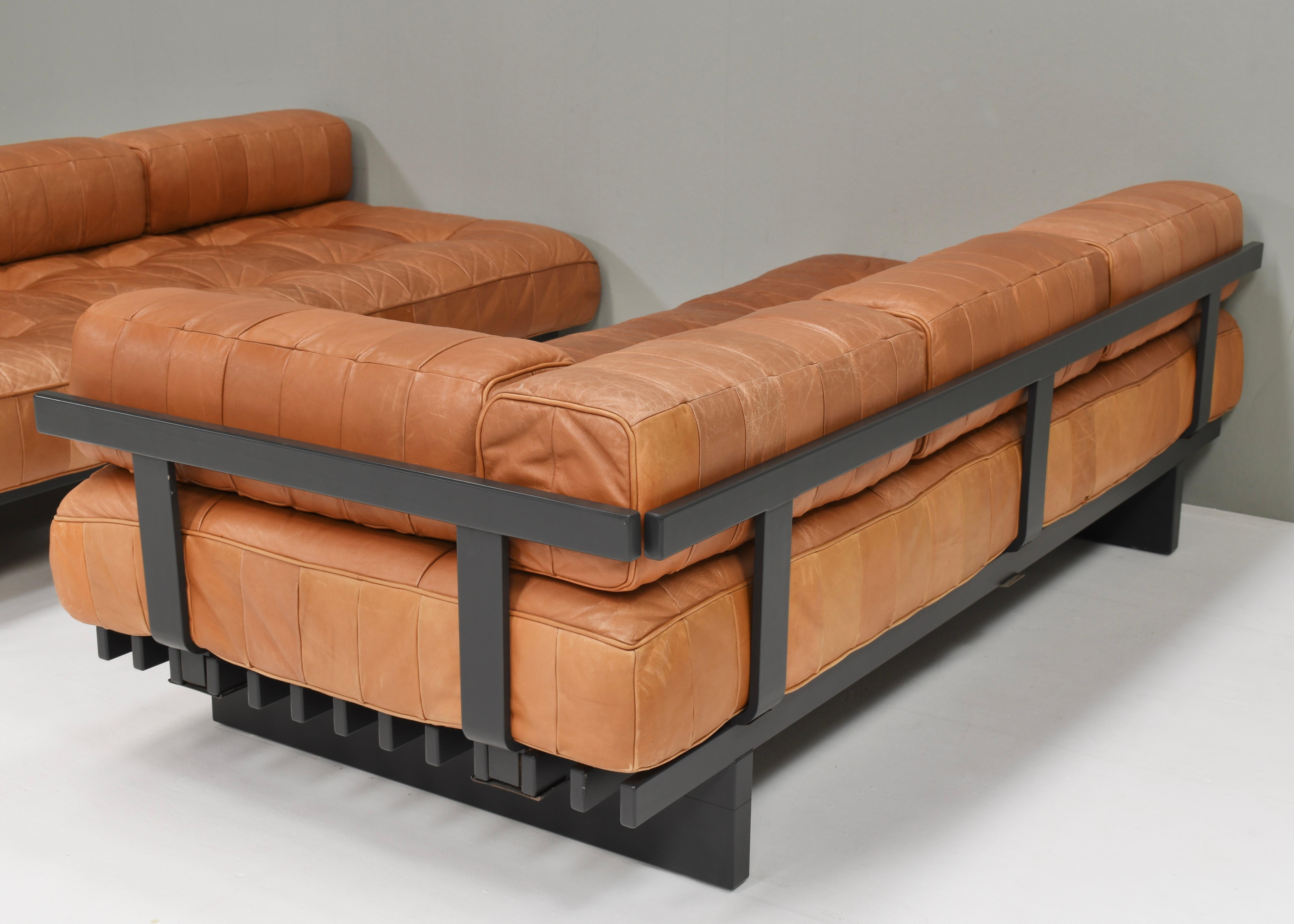 De Sede DS80 Tagesbett Sofas aus cognacbraunem Leder in Cognacbraun - Schweiz, 1970er Jahre im Angebot 2