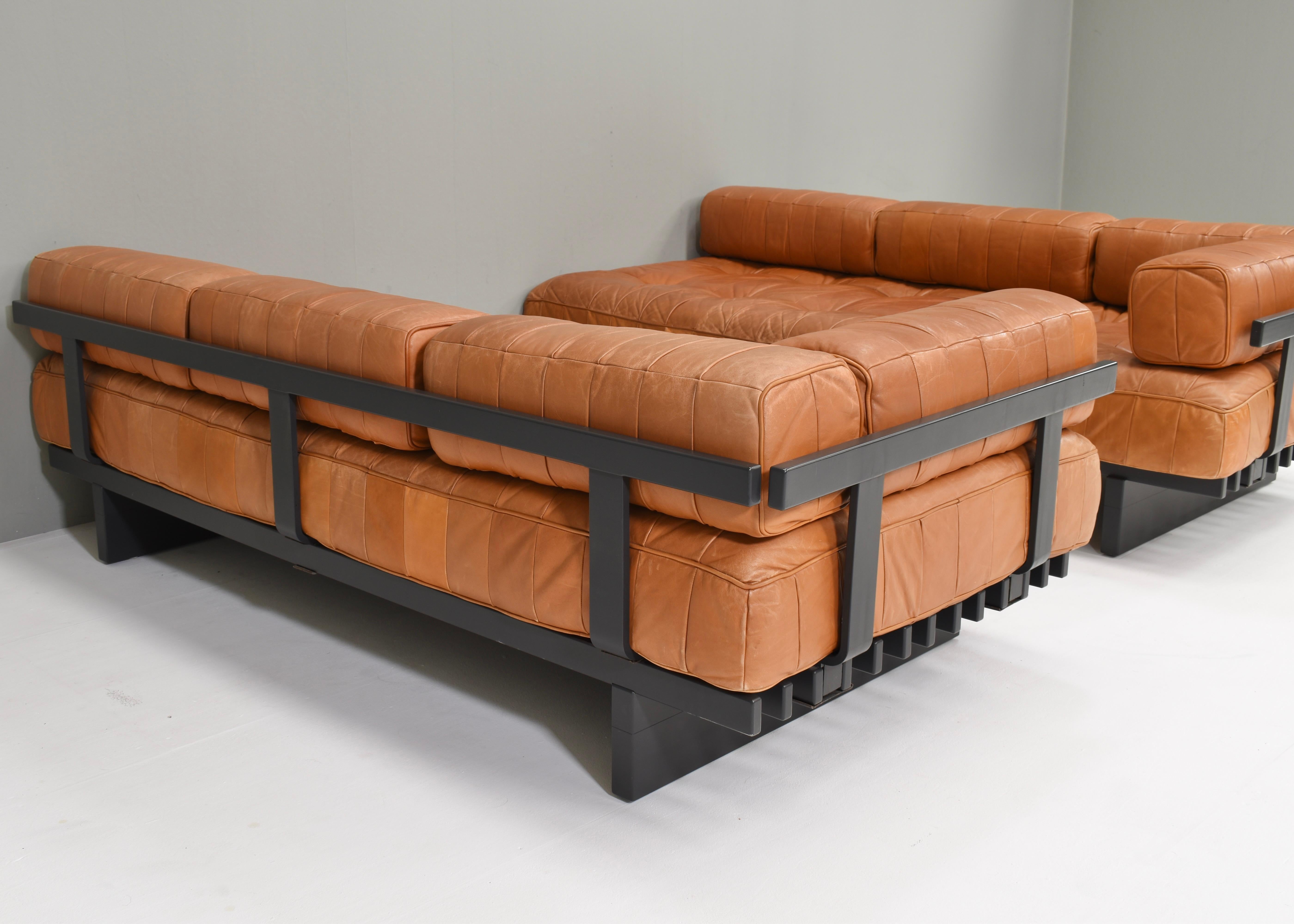 De Sede DS80 Tagesbett Sofas aus cognacbraunem Leder in Cognacbraun - Schweiz, 1970er Jahre im Angebot 3