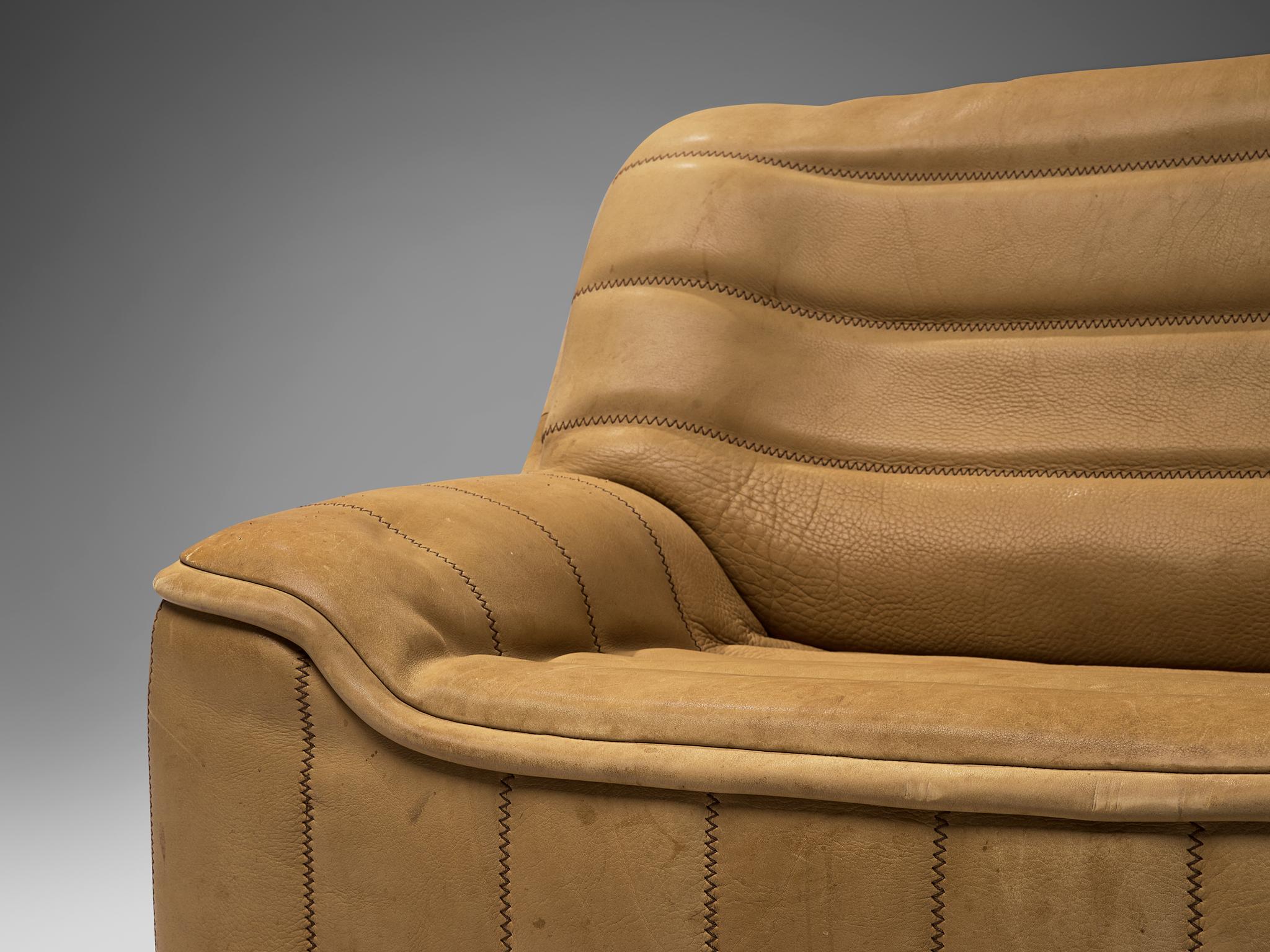 De Sede 'DS84' Settee in Naturel Buffalo Leather 3