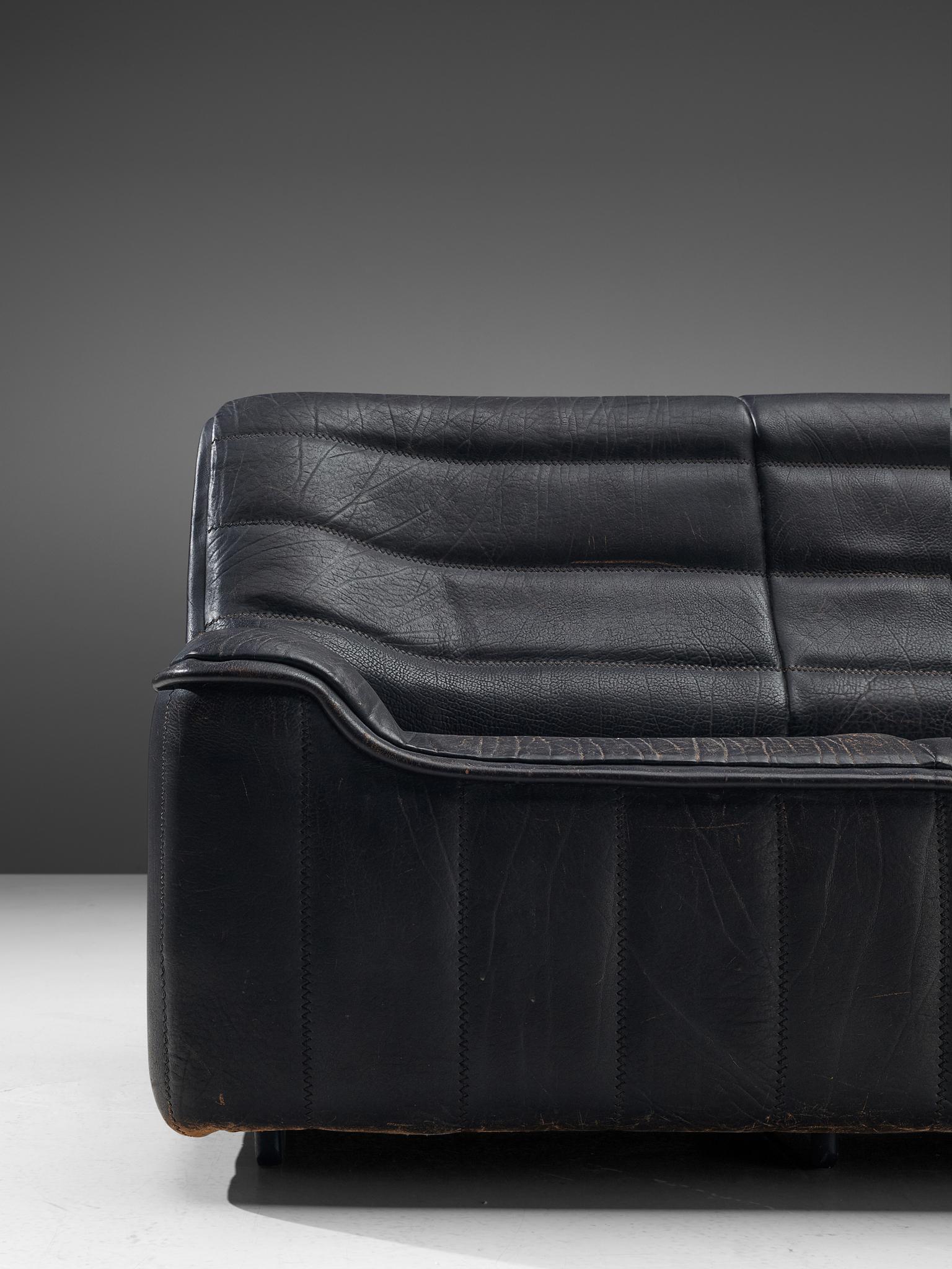 De Sede 'DS84' Sofa in Black Leather 2
