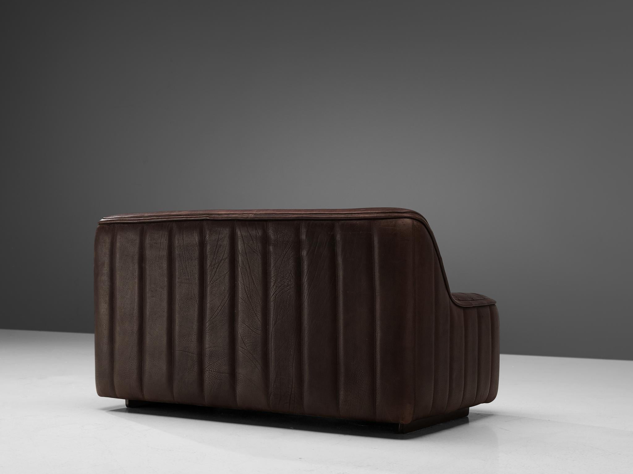 Swiss De Sede 'DS84' Sofa in Brown Leather