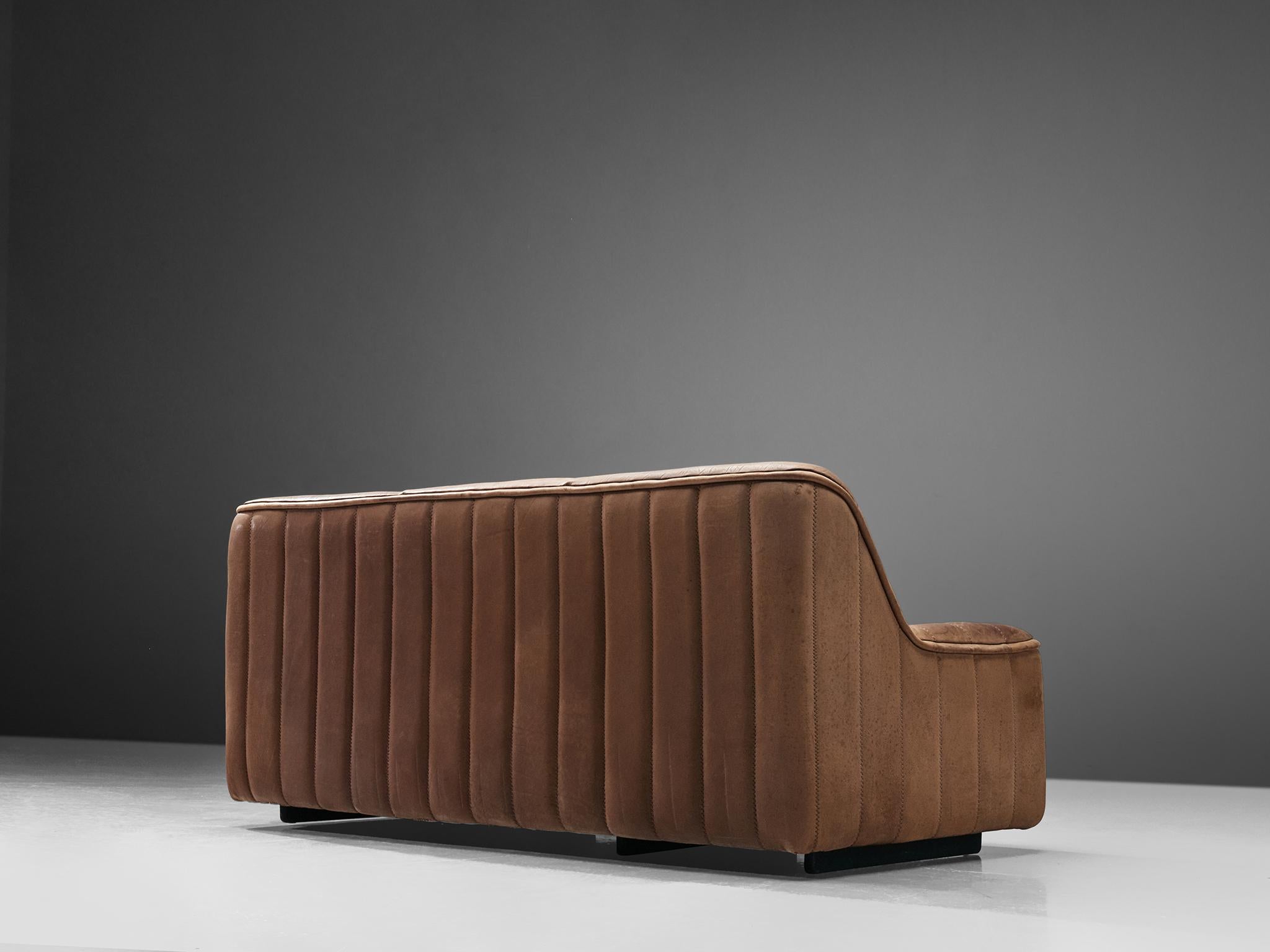 Swiss De Sede 'DS84' Sofa in Brown Leather
