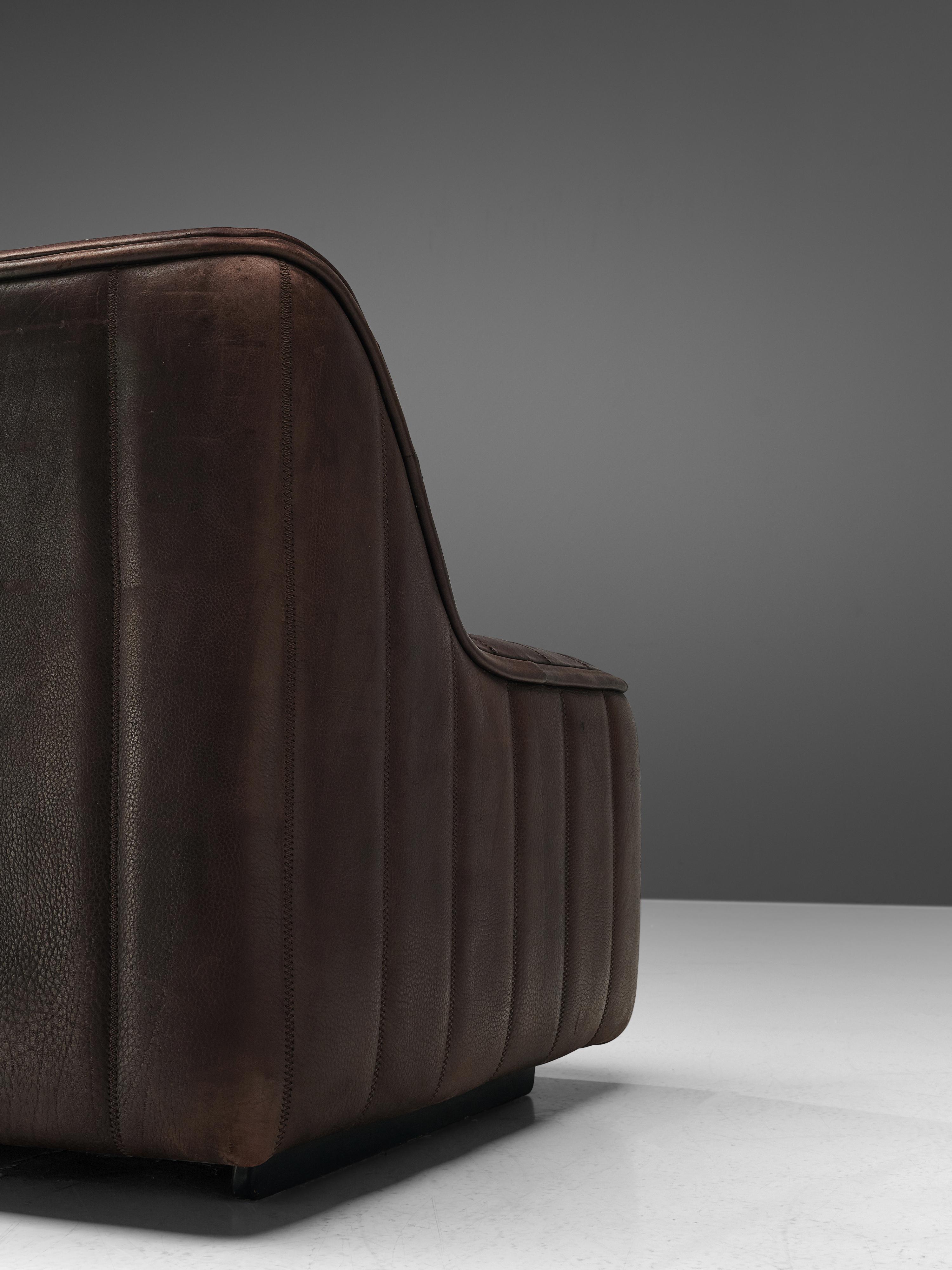 De Sede 'DS84' Sofa in Brown Leather In Good Condition In Waalwijk, NL