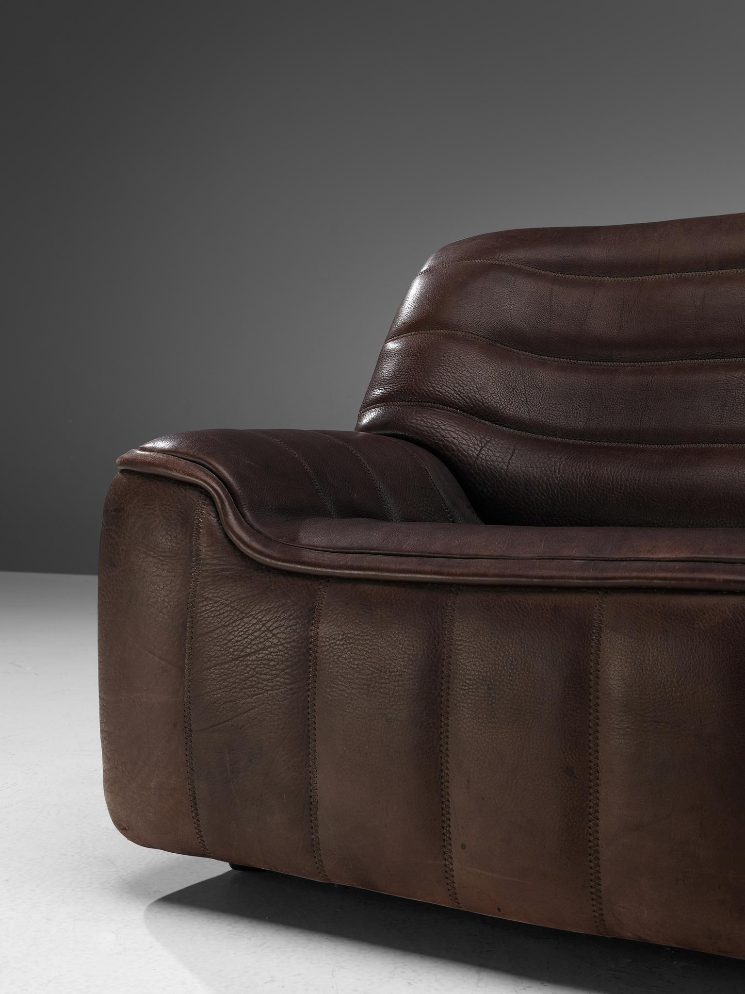 Late 20th Century De Sede 'DS84' Sofa in Brown Leather