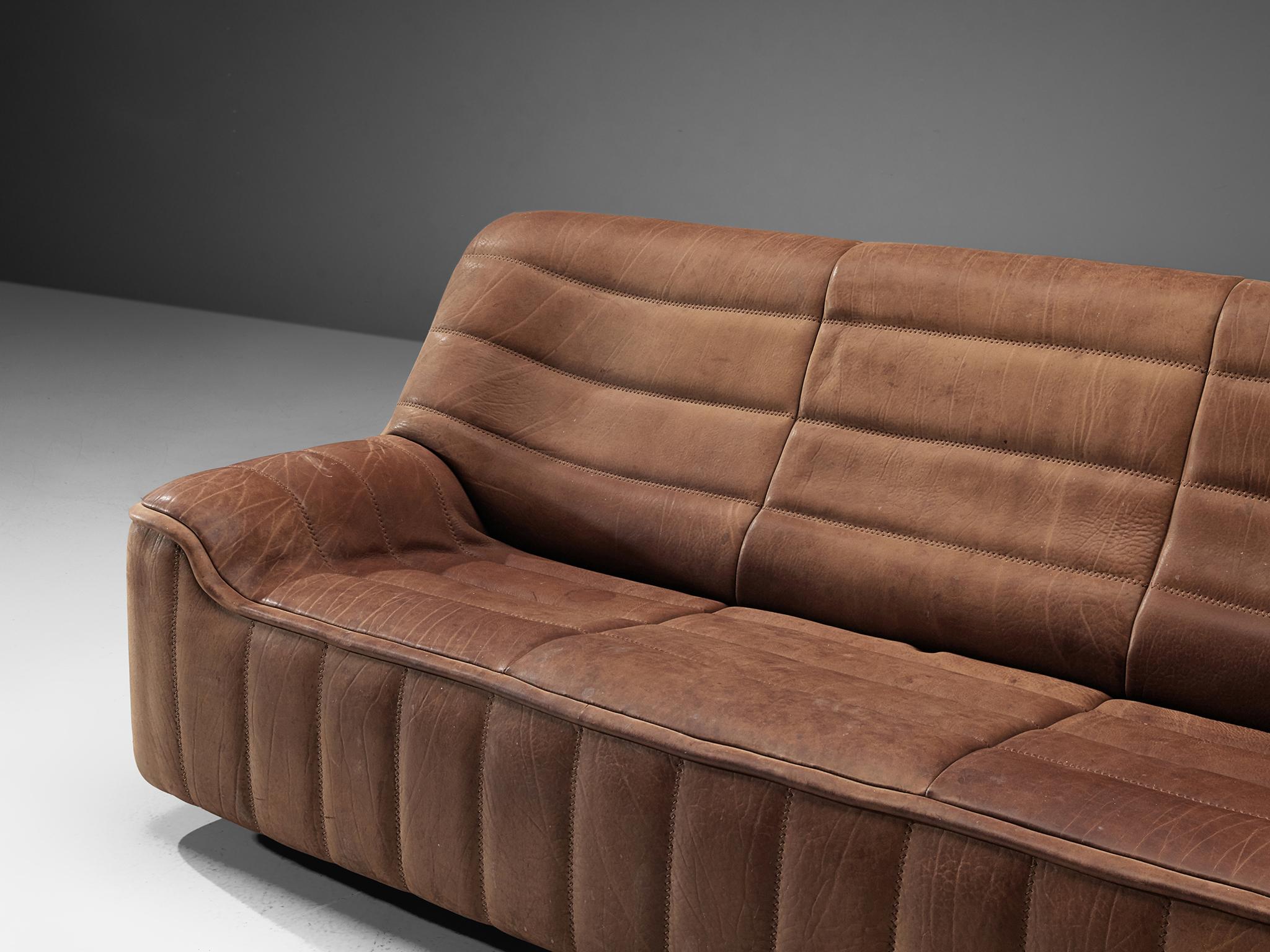 Late 20th Century De Sede 'DS84' Sofa in Brown Leather