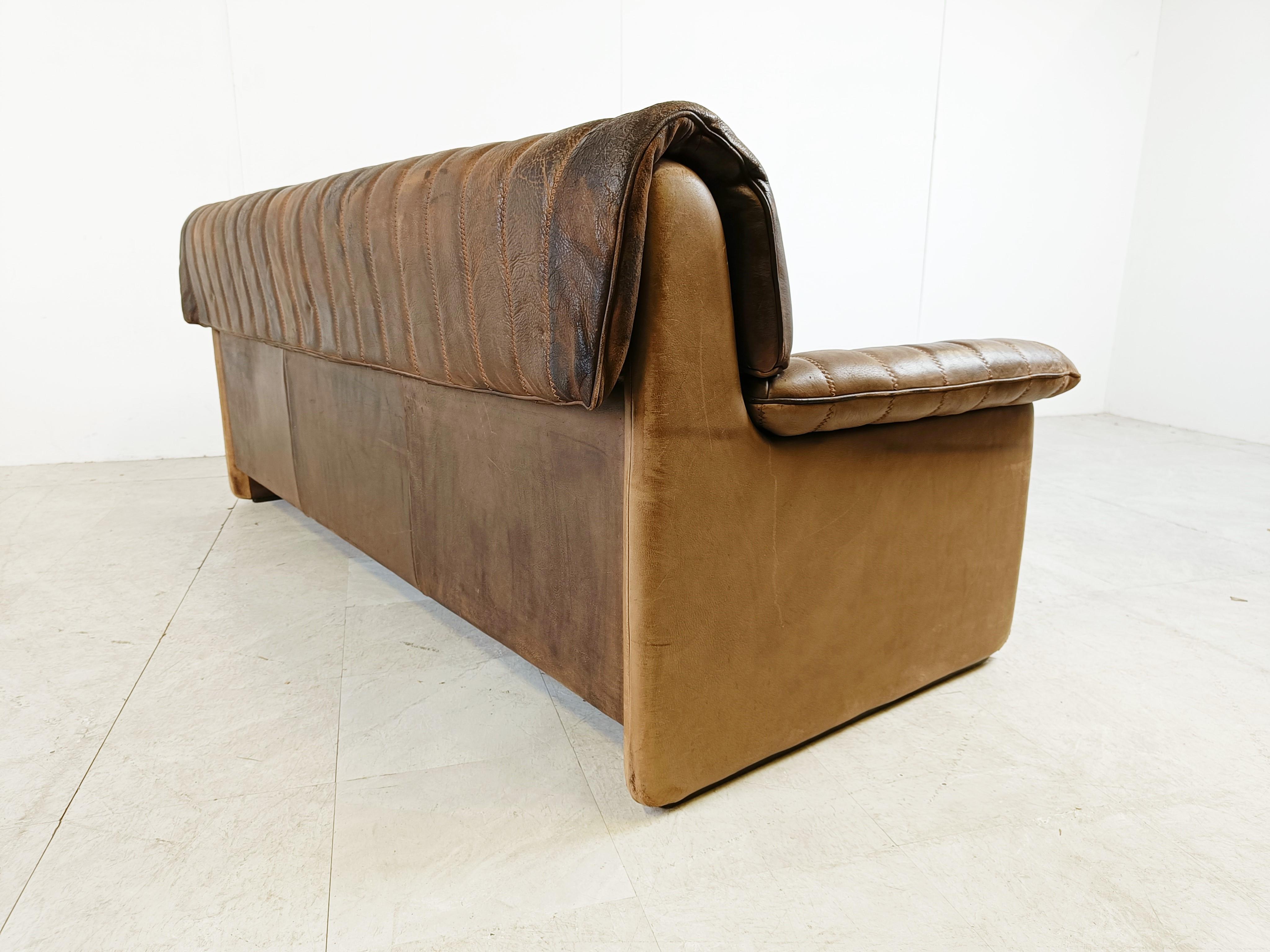 De Sede Ds86 Sofa in Brown Leather, 1970s For Sale 5