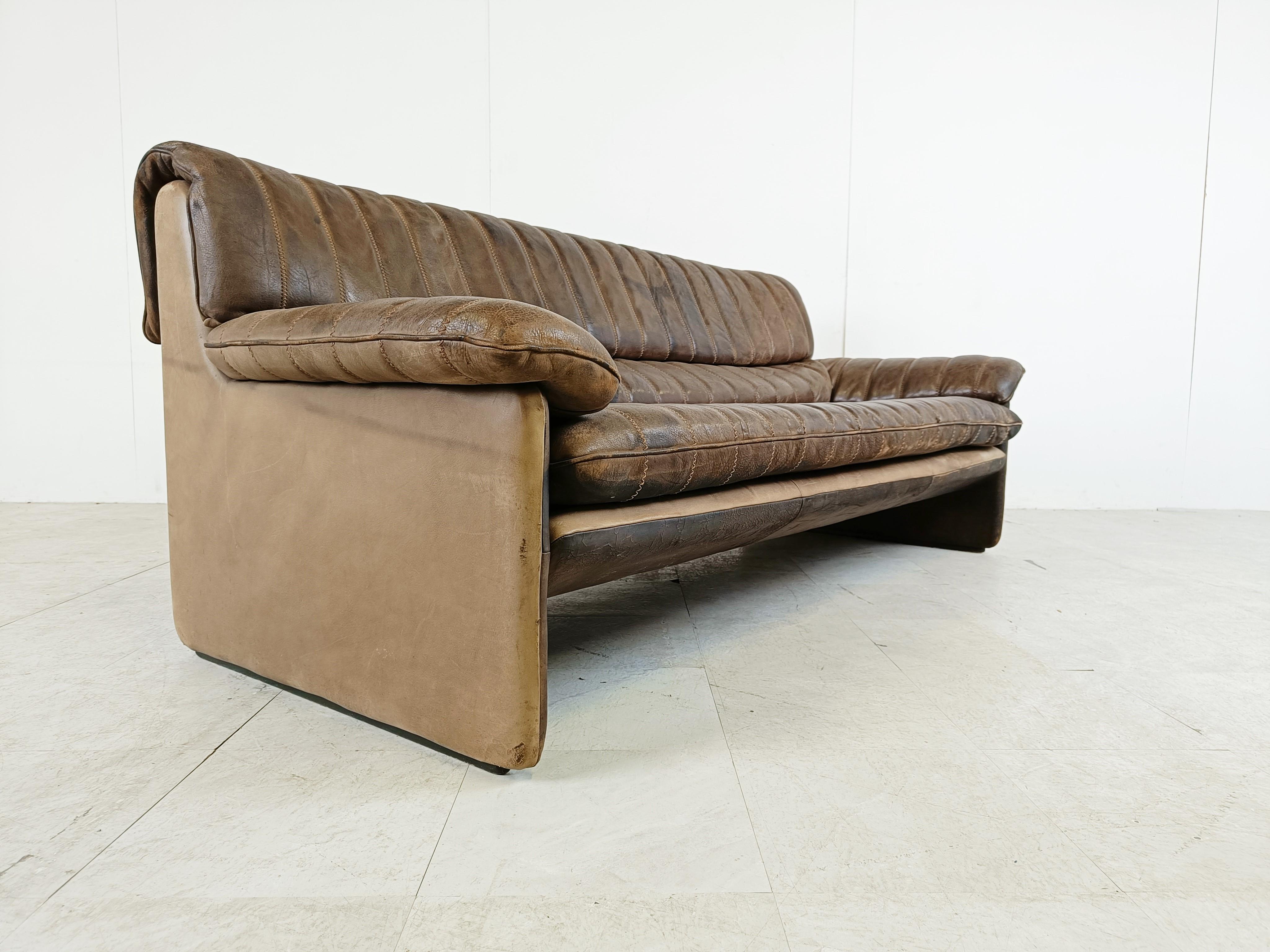 De Sede Ds86 Sofa in Brown Leather, 1970s For Sale 3