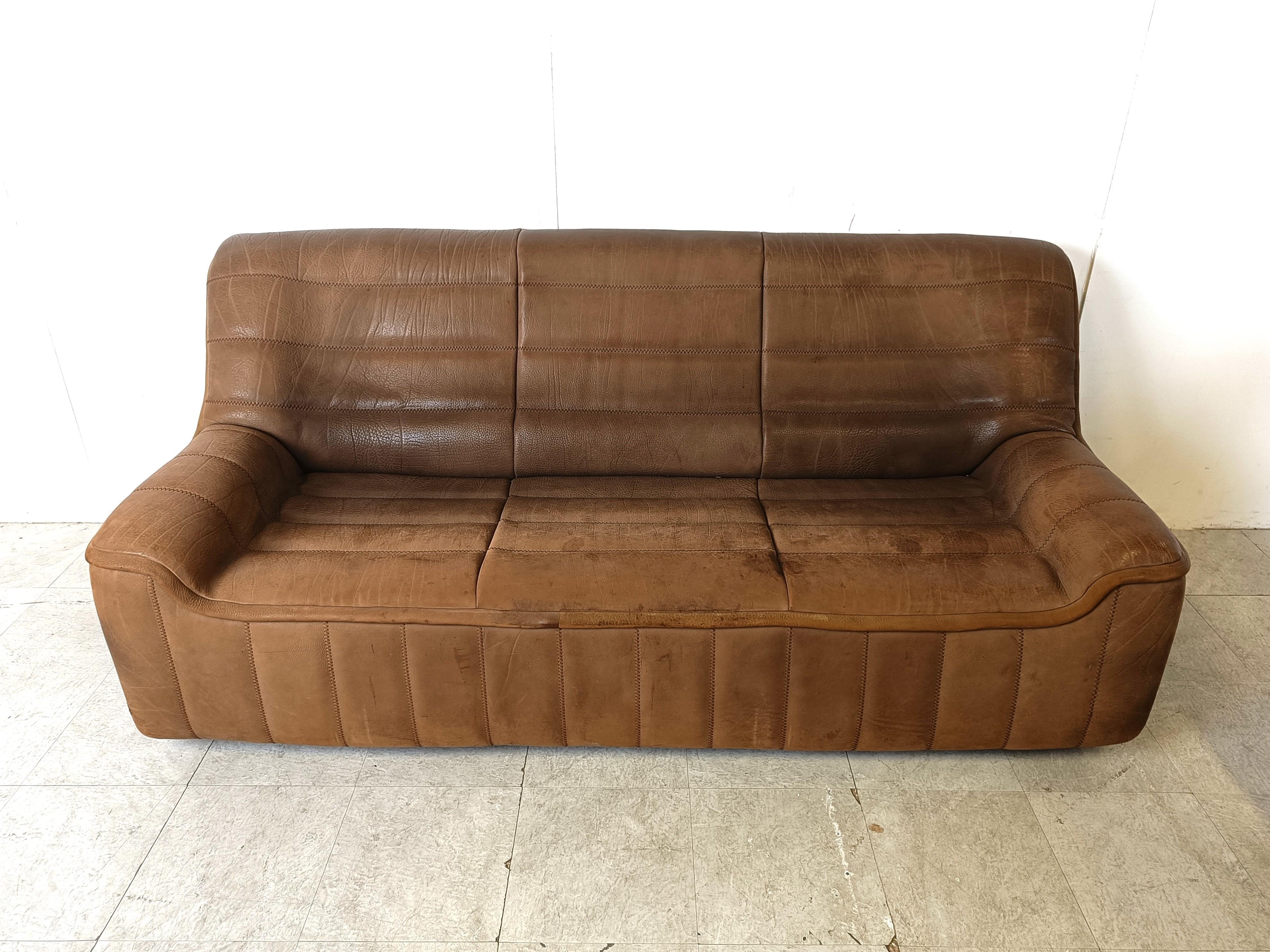 Leather De Sede DS86 sofa set, 1960s For Sale