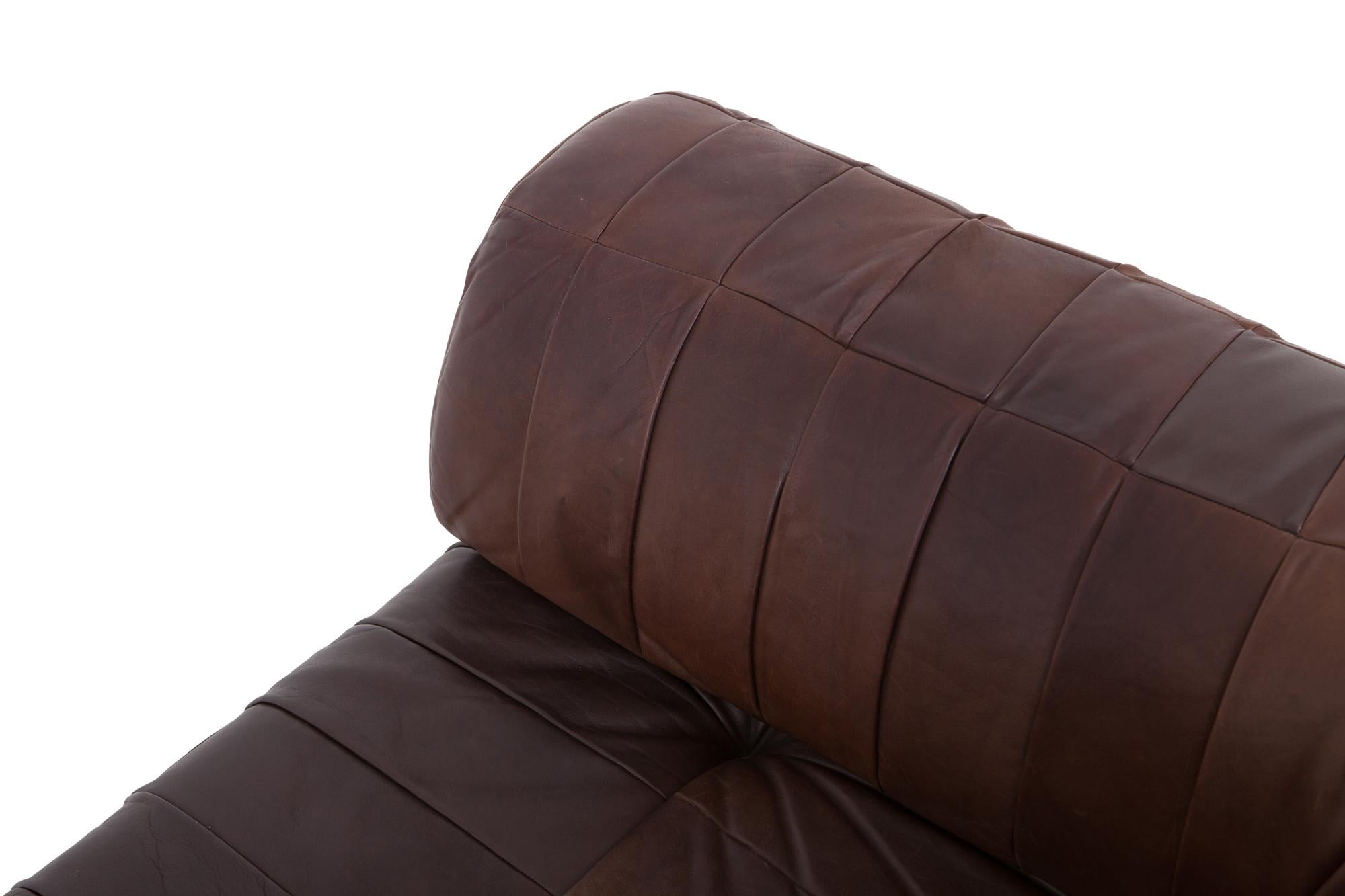 De Sede DS88 Braunes Leder Patchwork Sofa    4
