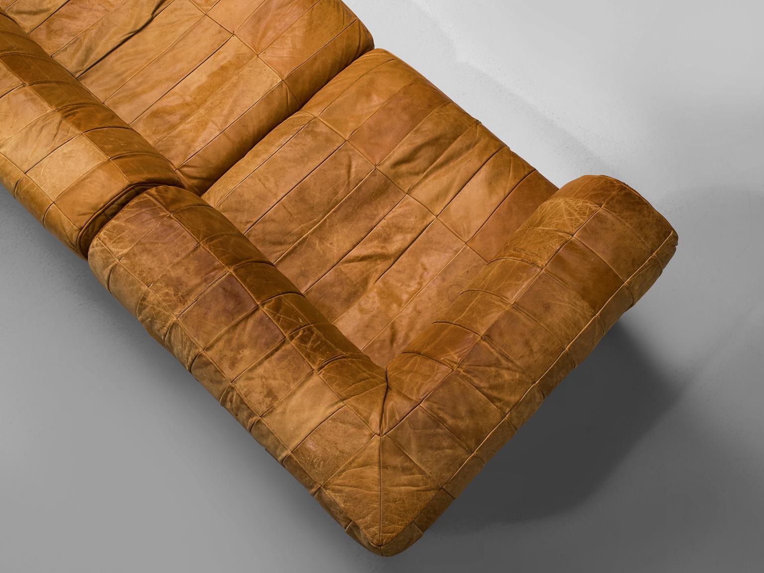 Swiss De Sede DS88 Cognac Leather Sofa for De Sede