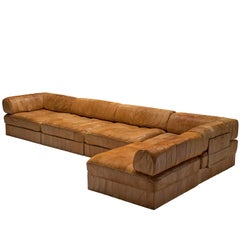 De Sede DS88 Cognac Ledersofa für De Sede