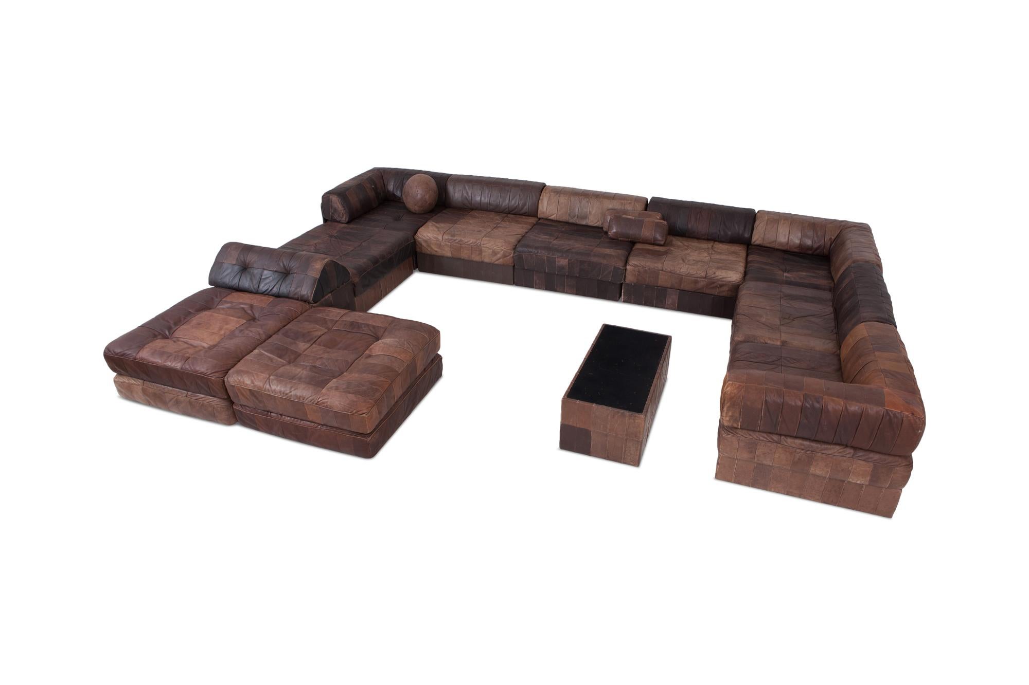 extra large brown leather sectional