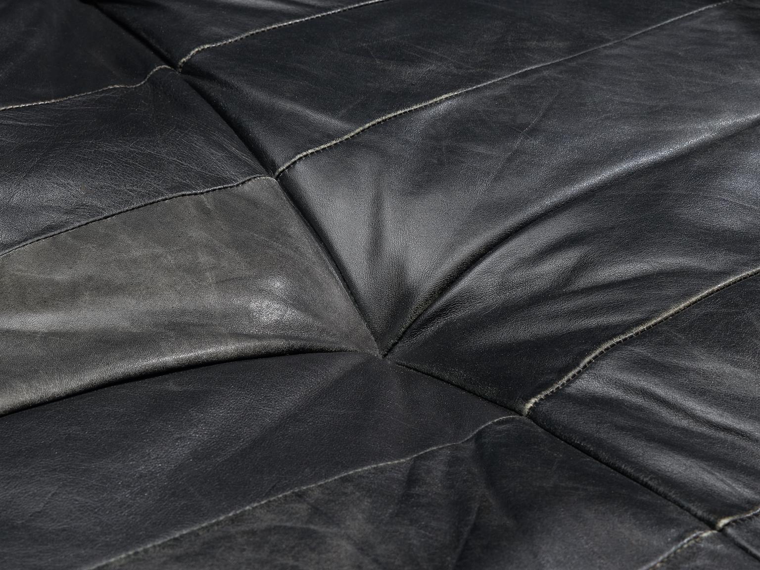 Late 20th Century De Sede DS88 Modular Sofa in Black Patinated Leather