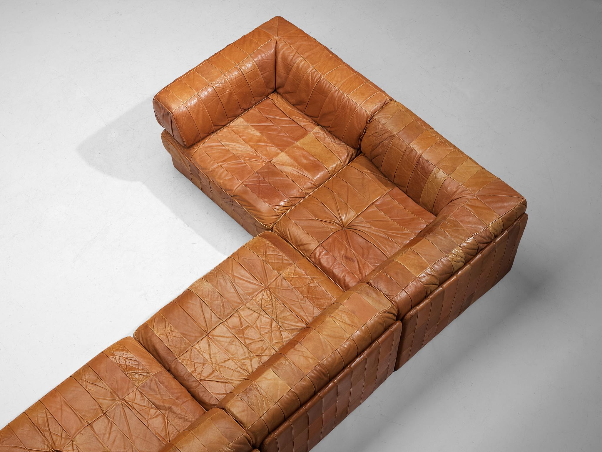 De Sede 'DS88' Sectional Sofa in Cognac Leather  2