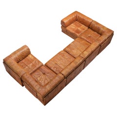 De Sede 'DS88' Sectional Sofa in Cognac Leather 