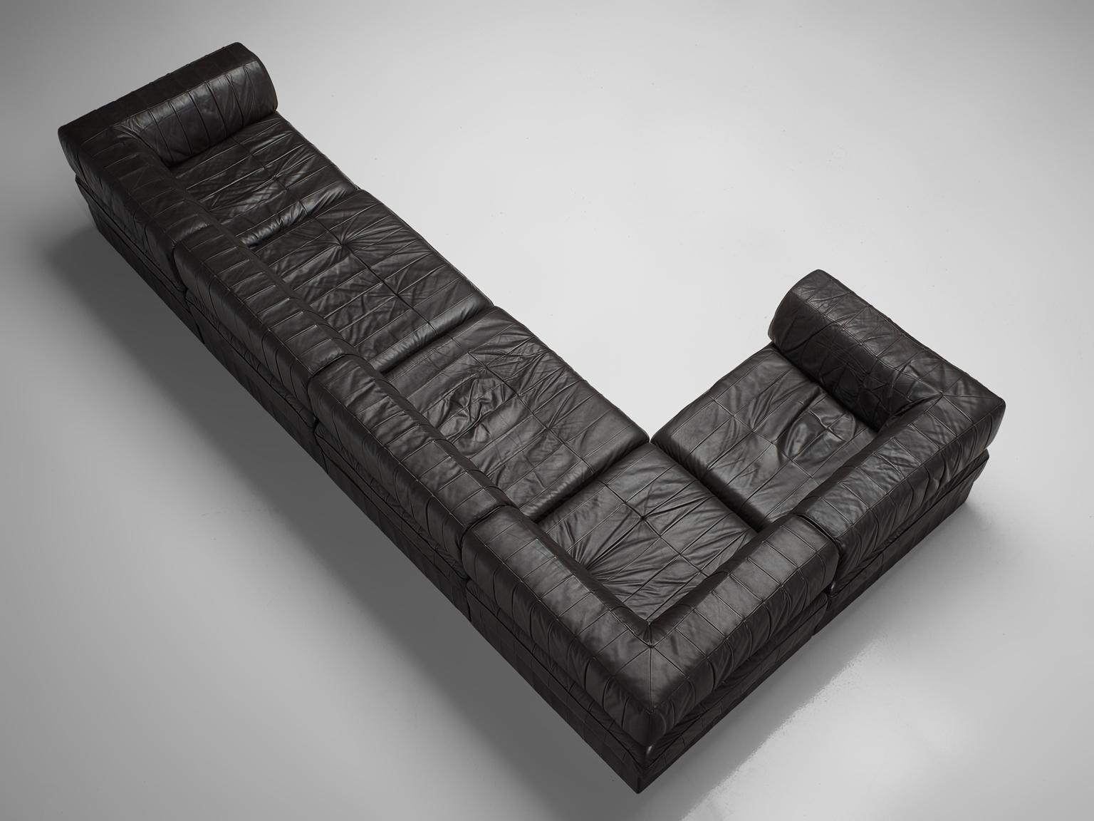 De Sede 'DS88' Sectional Sofa in Dark Brown Leather 2