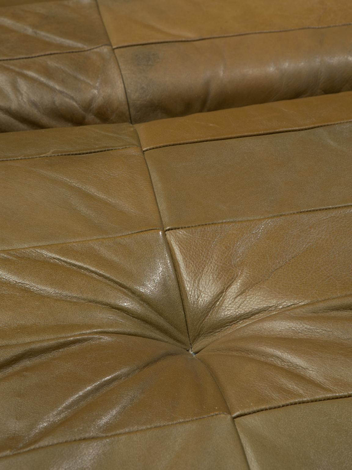 De Sede 'DS88' Sectional Sofa in Olive Green Leather 1
