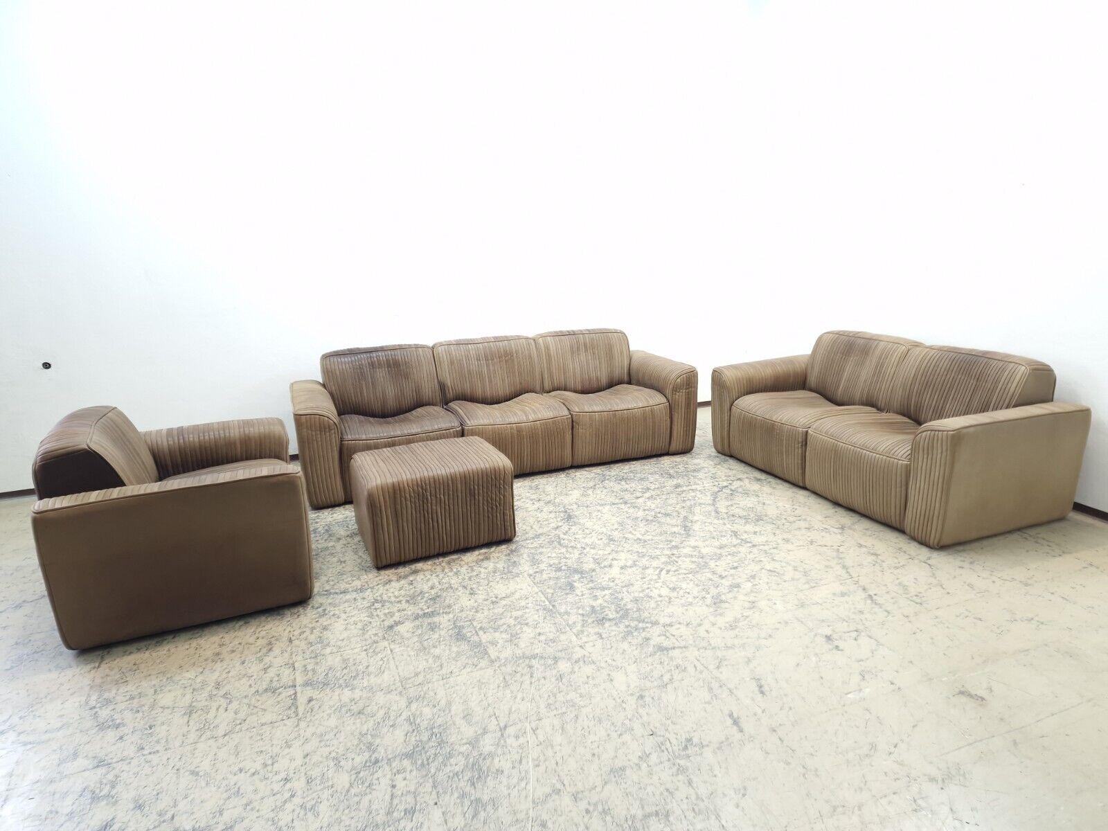 De Sede Ernst Lüthy Set  Designersofa Sessel Hocker Ledersofa Chair en vente 6