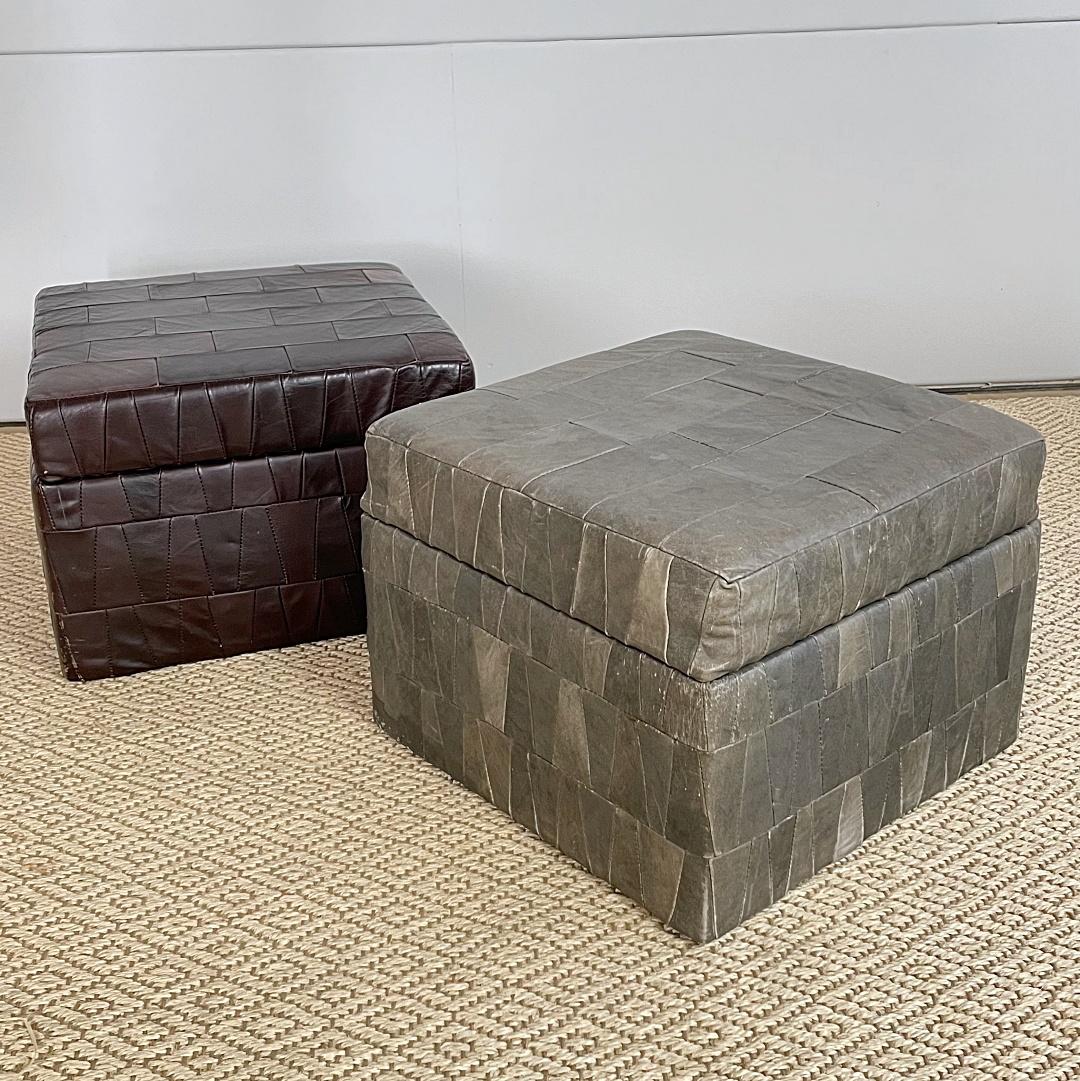 Unique and decorative handmade De Sede storage pouf. The pouf is in very good condition with lovely patina, high seating comfort.

Detailed condition: Very good, this vintage item has no defects, but it may show slight traces of use.

Free DHL