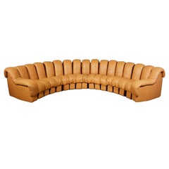 De Sede Iconic "Non Stop Sofa" in Full Grain Leather 1970s