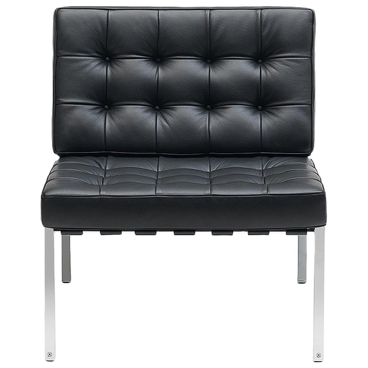 Fauteuil De Sede KT-221 en tissu noir tapissé par Kurt Thut