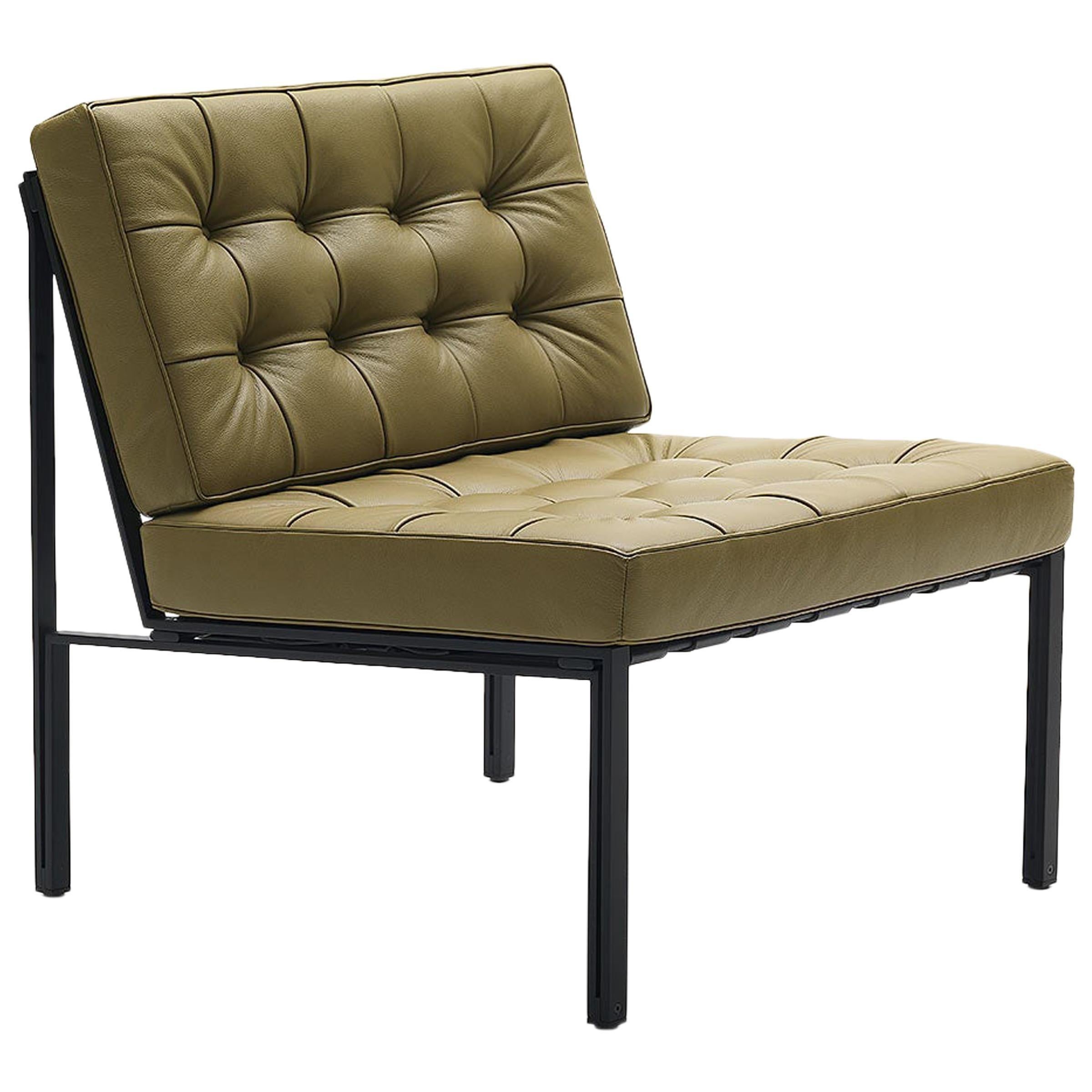 De Sede KT-221 Armchair in Olive Upholstery by Kurt Thut For Sale