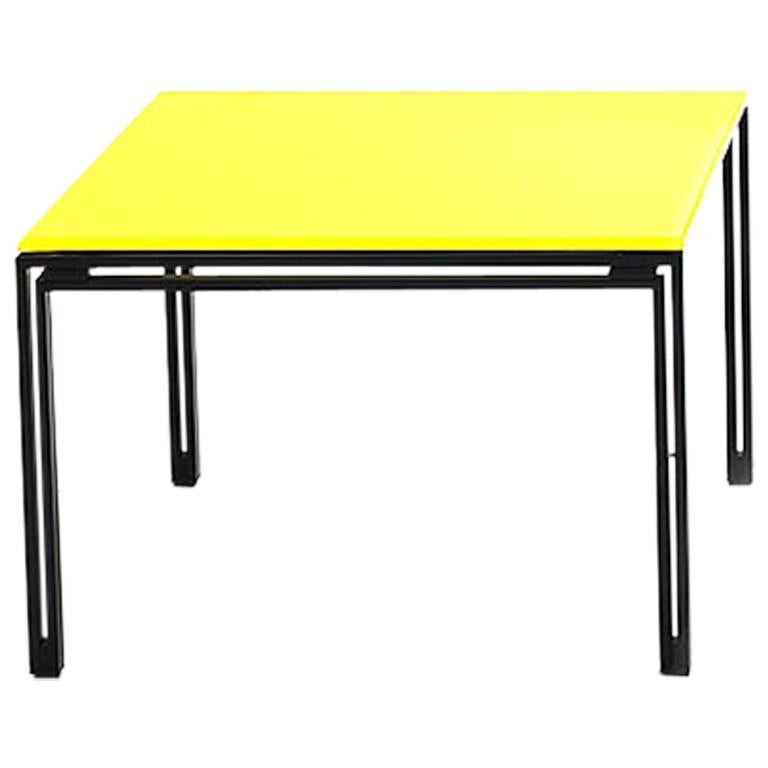 De Sede KT-221 Table in Yellow Upholstery by Kurt Thut For Sale