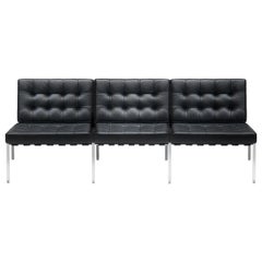 De Sede KT-221 Three-Seat Sofa in Black Upholstery by Kurt Thut